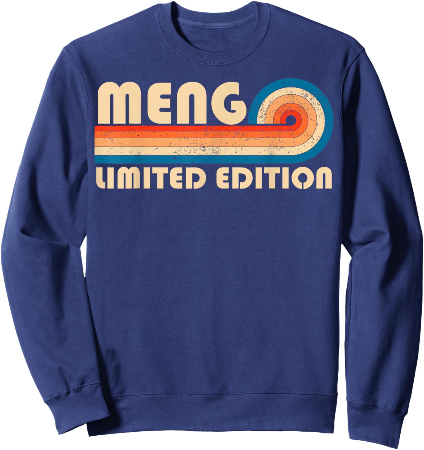 MENG Surname Retro Vintage 80s 90s Birthday Reunion Sweatshirt - Sweatshirt | Navy