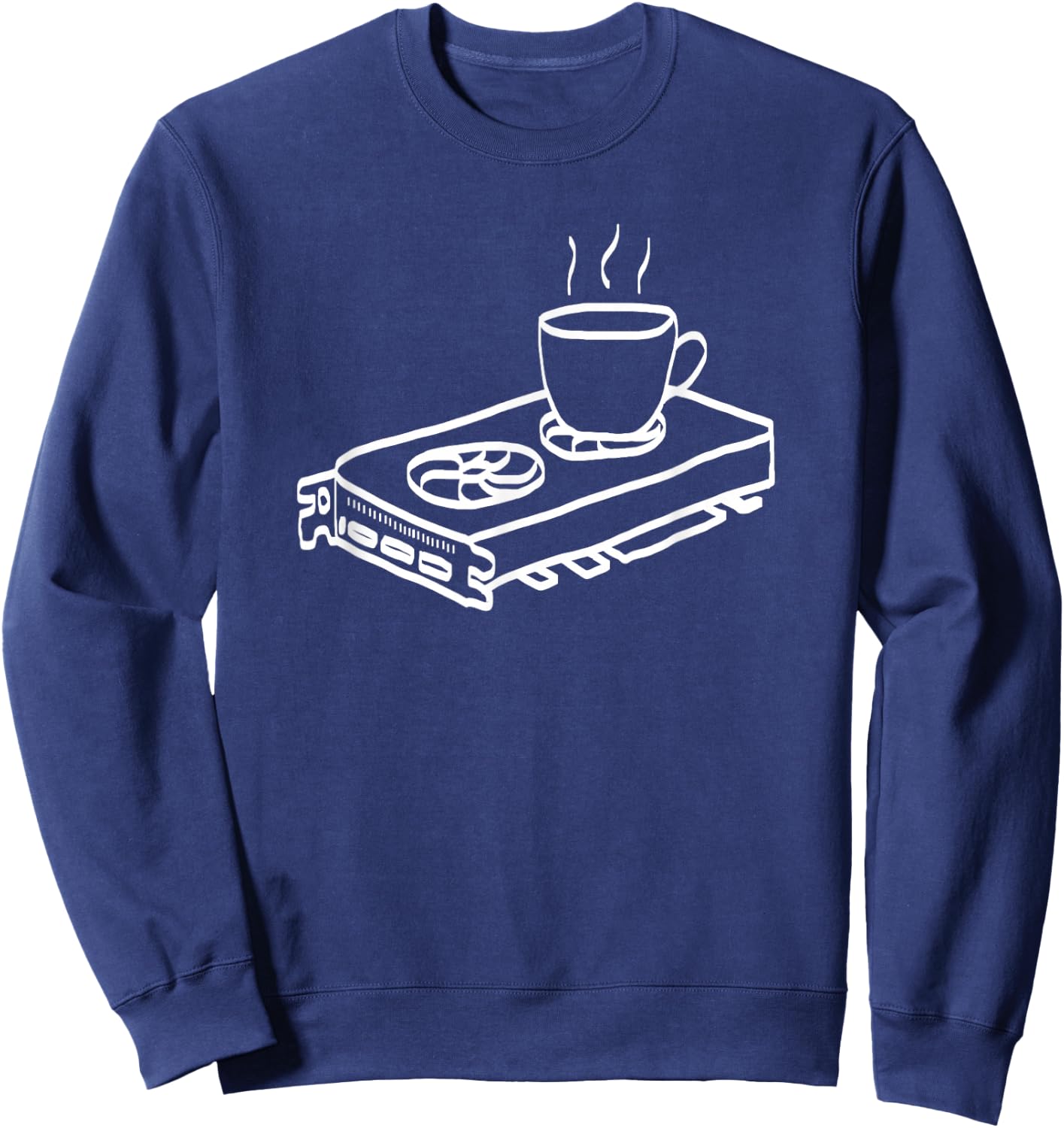 Funny PC Gaming, GPU Cup Holder Sweatshirt - Sweatshirt | Navy