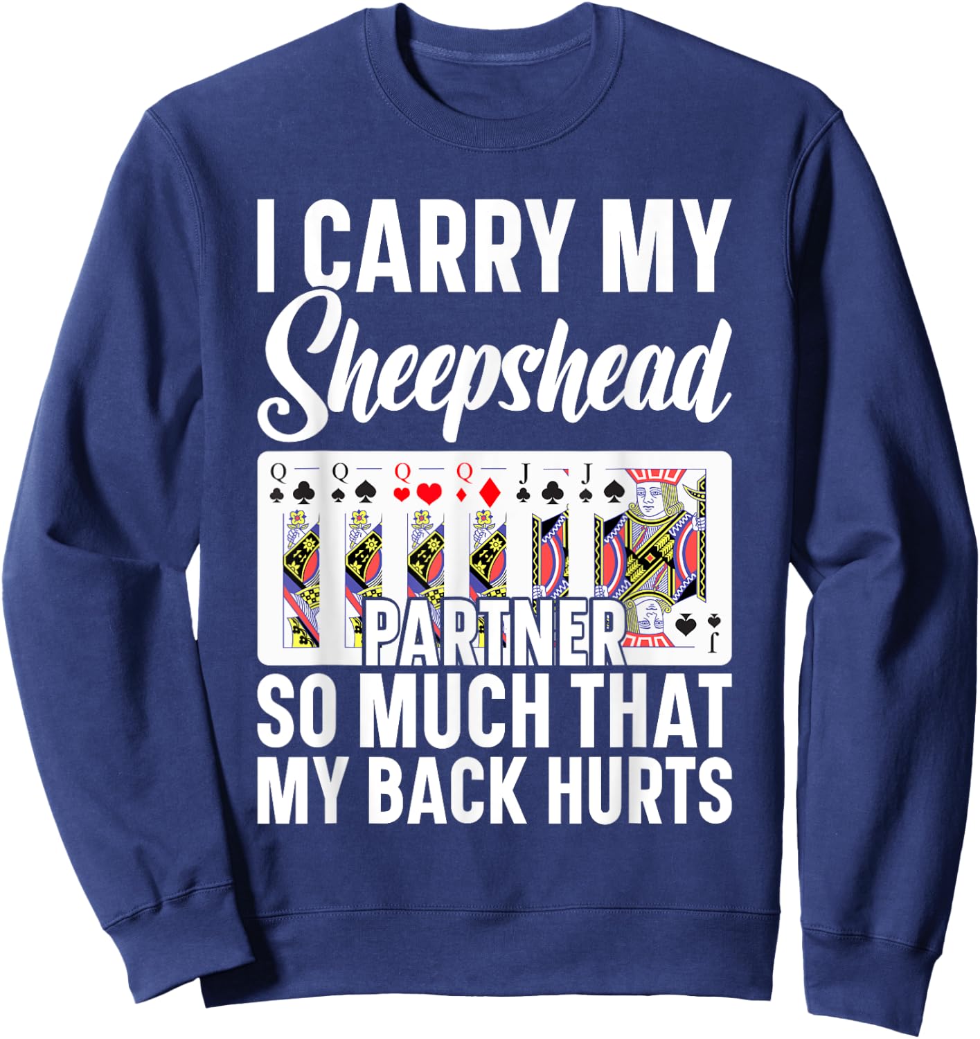 Sheepshead Game Sheepshead Card Game Lover Sheepshead Sweatshirt - Sweatshirt | Navy