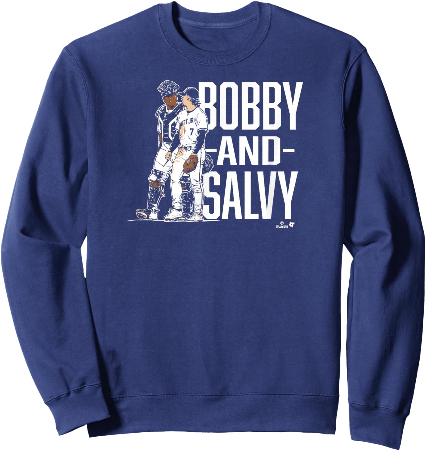 Bobby Witt Jr & Salvador Perez - Bobby & Salvy - KC Baseball Sweatshirt - Sweatshirt | Navy