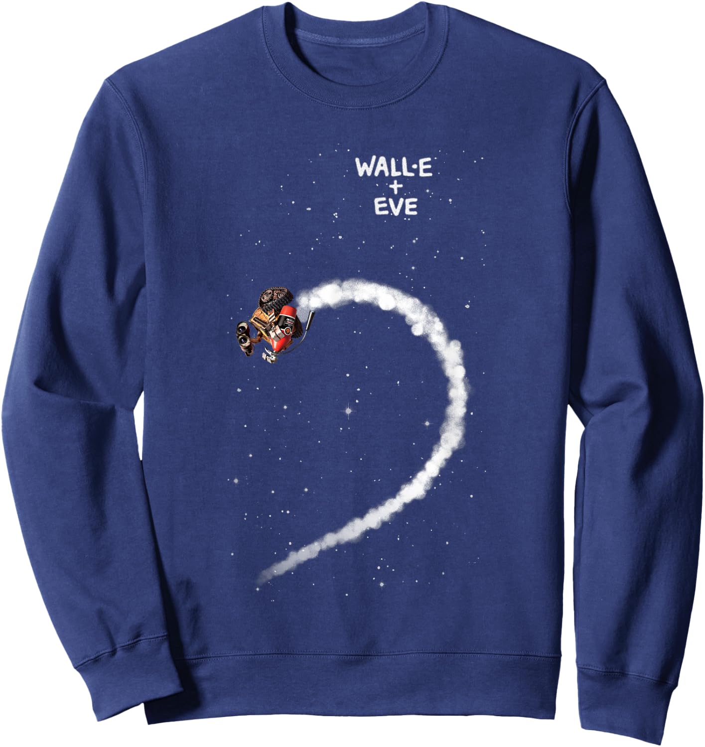 Disney Pixar Wall-E + EVE Left Half Heart Couples Sweatshirt - Sweatshirt | Navy