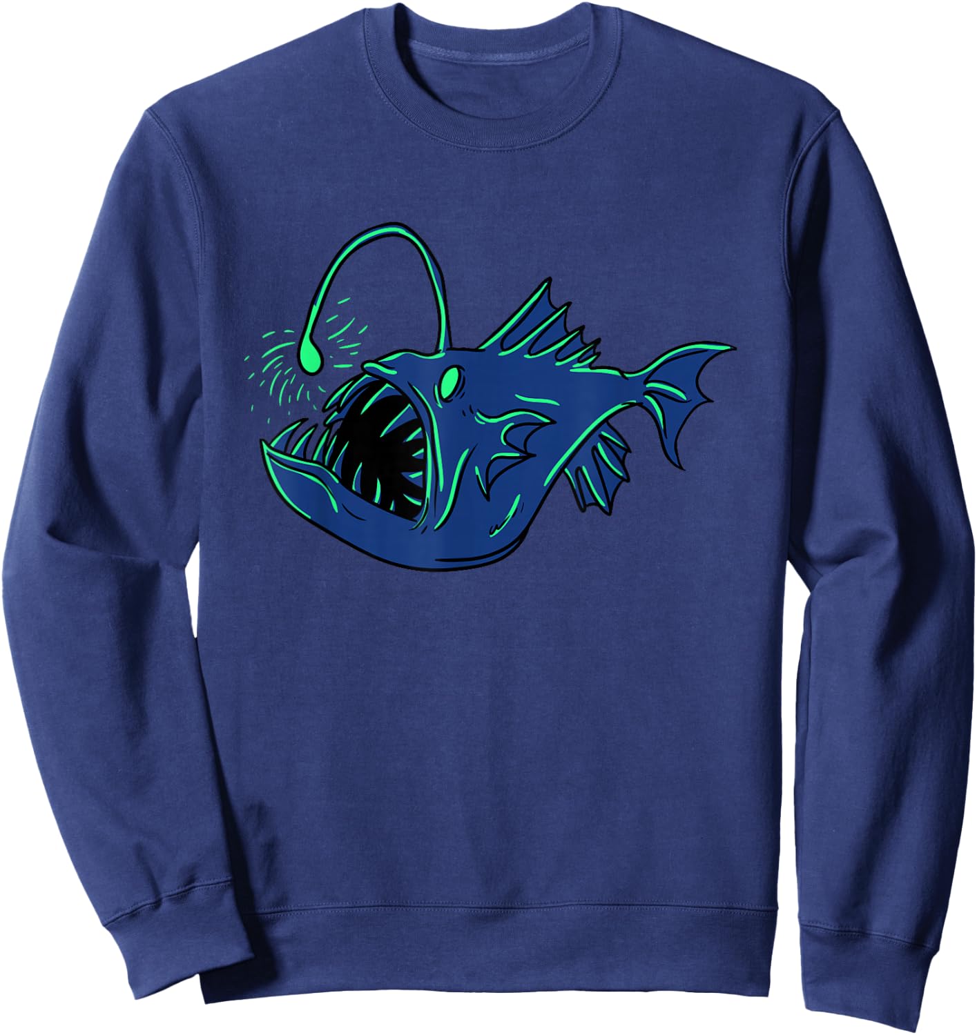 Anglerfish Deep Sea Monster Costume Sweatshirt - Sweatshirt | Navy