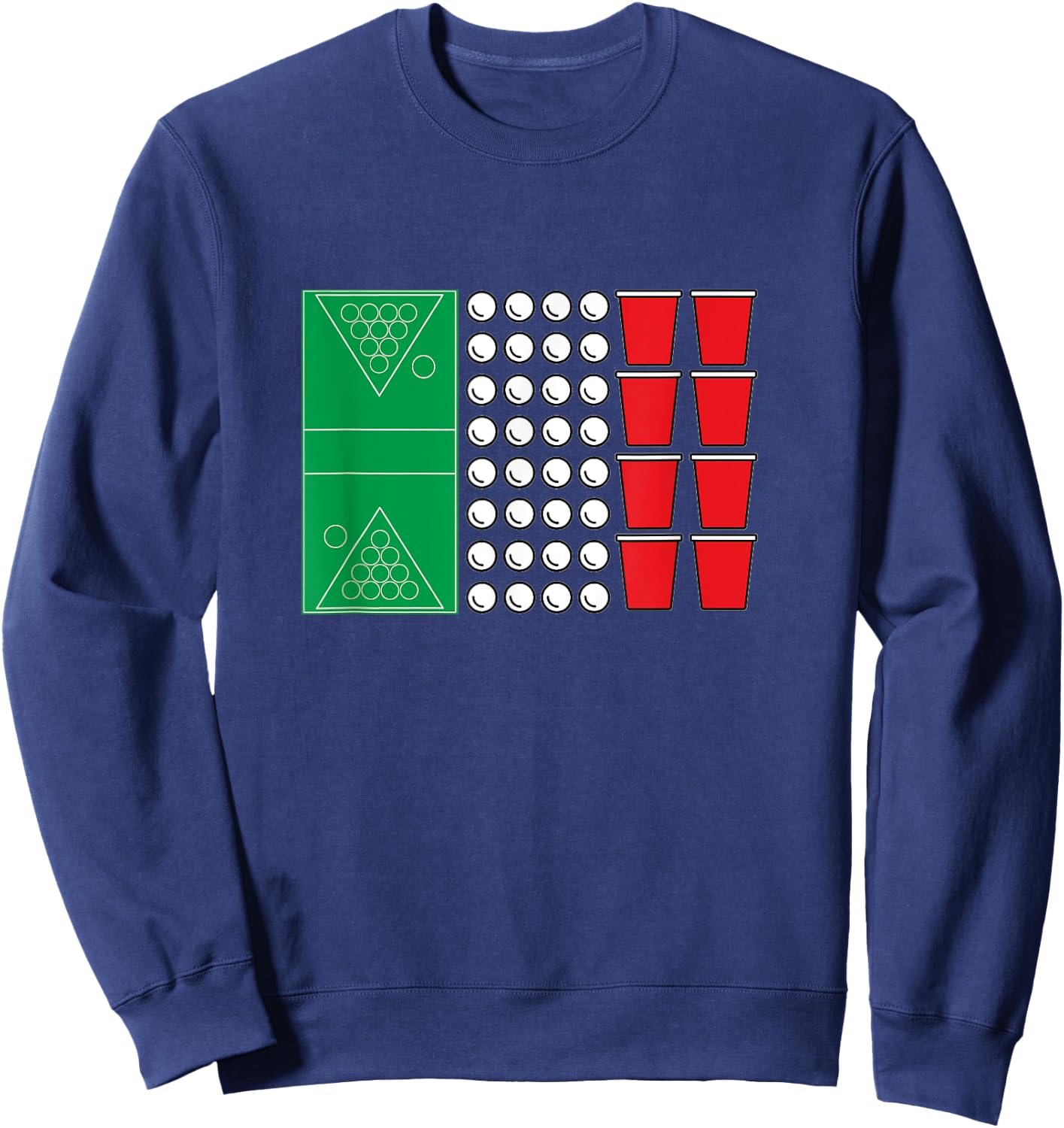 Beer Pong Italy Flag Italian Beerpong Italia Sweatshirt - Sweatshirt | Navy