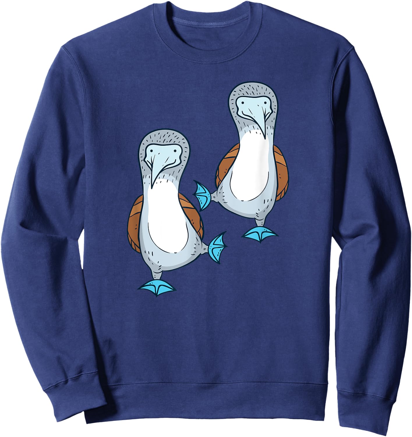 Dancing Sea Bird Fancy Blue Foot Booby - Funny Ornithology Sweatshirt - Sweatshirt | Navy