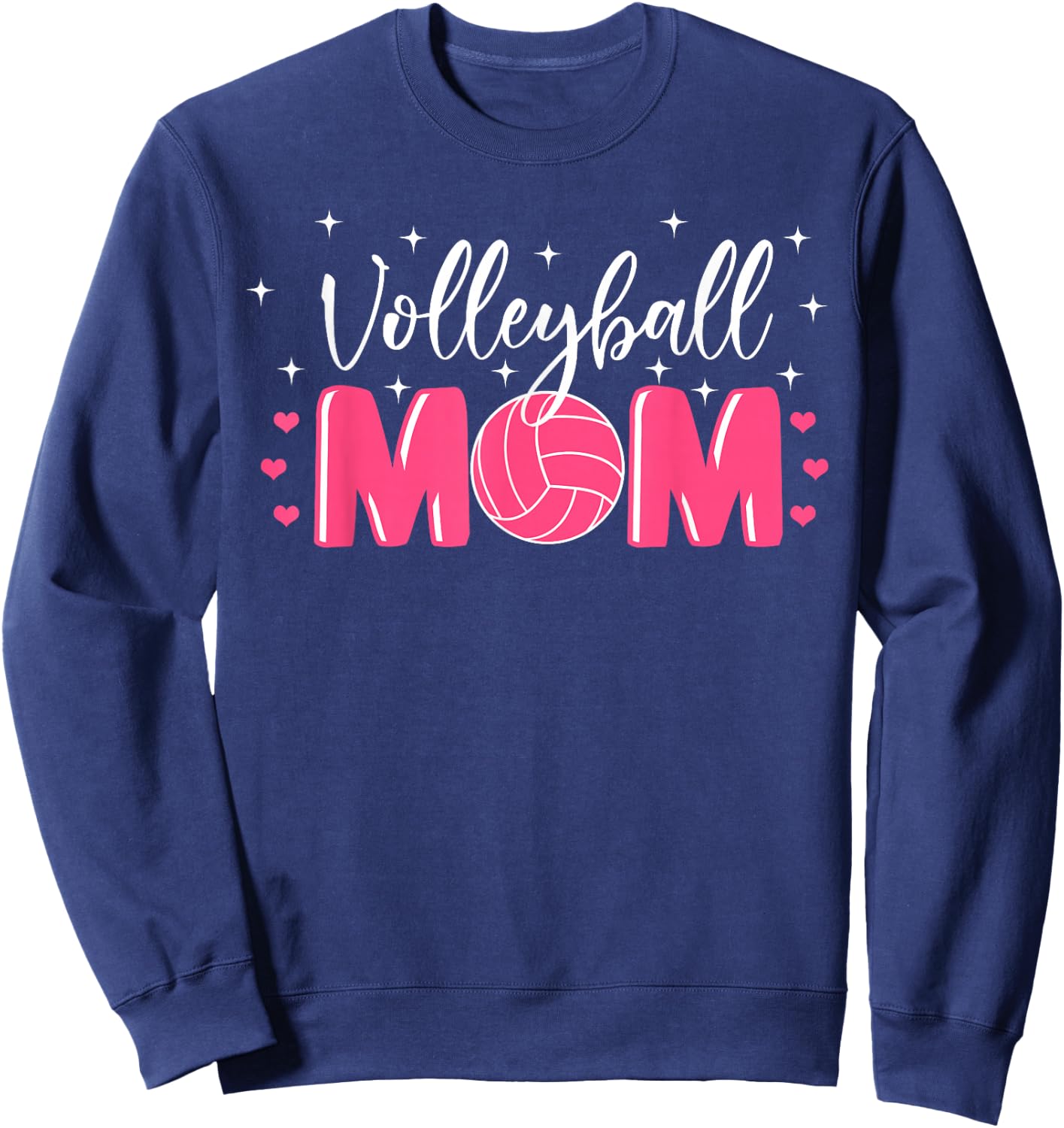 Volleyball Mom Player Mother's Day Mommy Team Sport Fan Sweatshirt - Sweatshirt | Navy