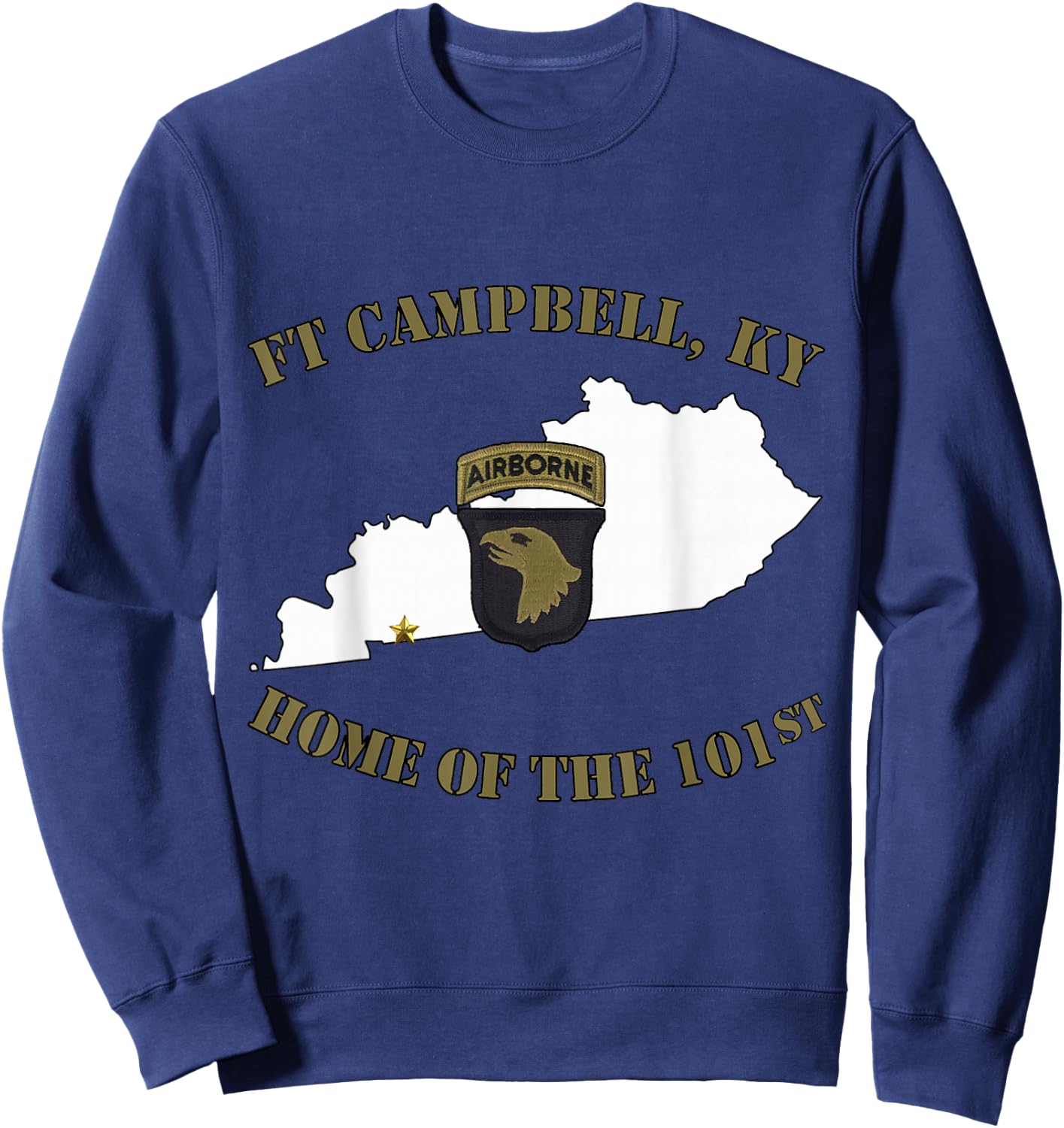 Fort Campbell Army Base-OD Design-Hopkinsville KY design Sweatshirt - Sweatshirt | Navy