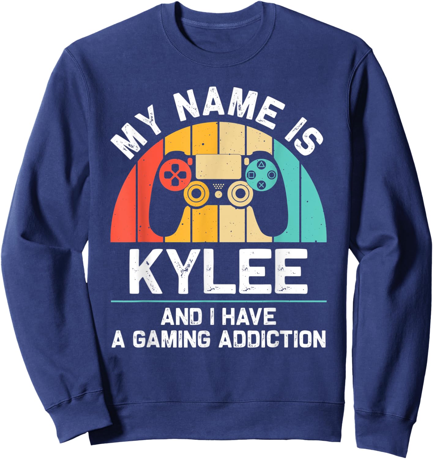 KYLEE Gift Name Personalized Funny Gaming Geek Birthday Sweatshirt - Sweatshirt | Navy