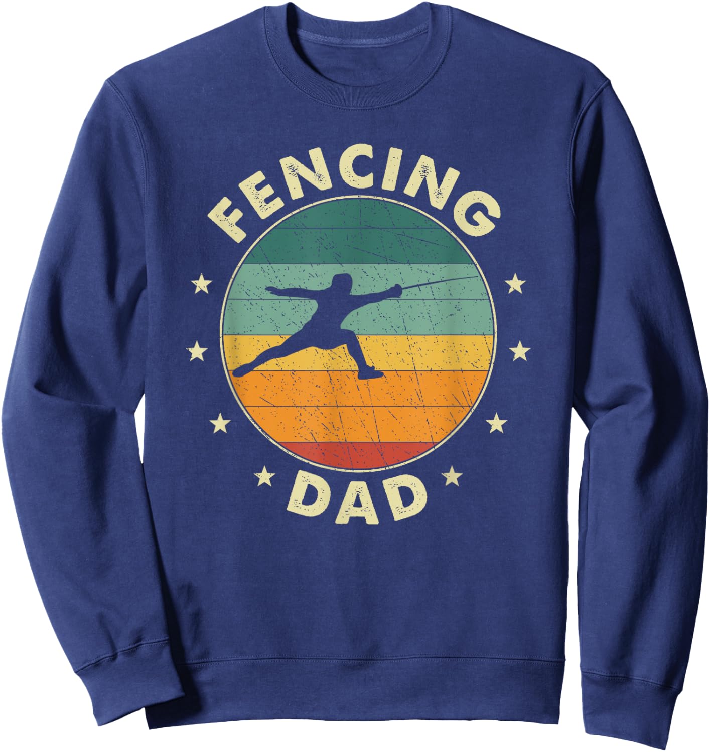 Fencing Dad Father Fencer Sweatshirt - Sweatshirt | Navy