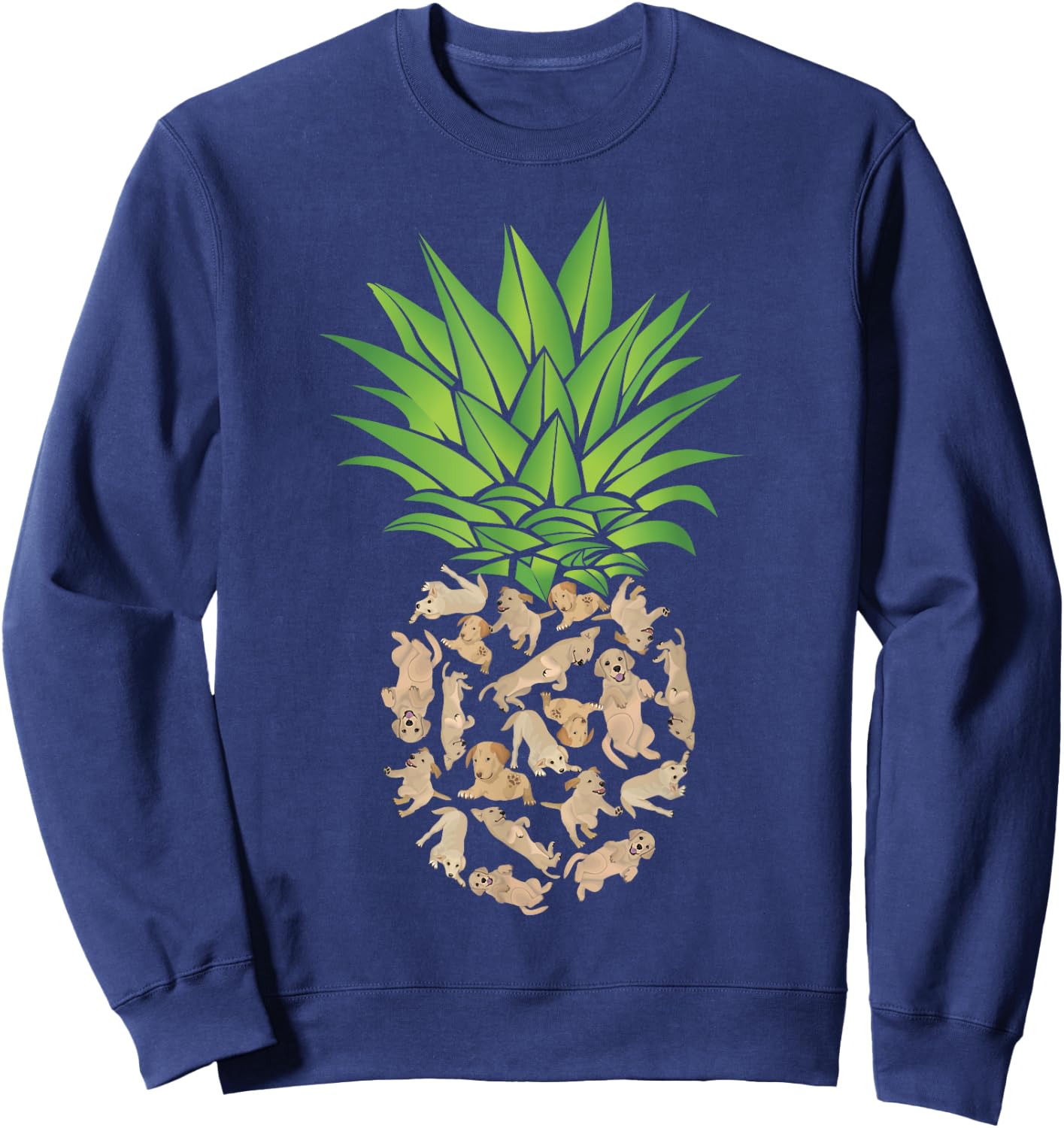 Gift Labrador Retriever Owner Dog Lover Pineapple Men Women Sweatshirt - Sweatshirt | Navy