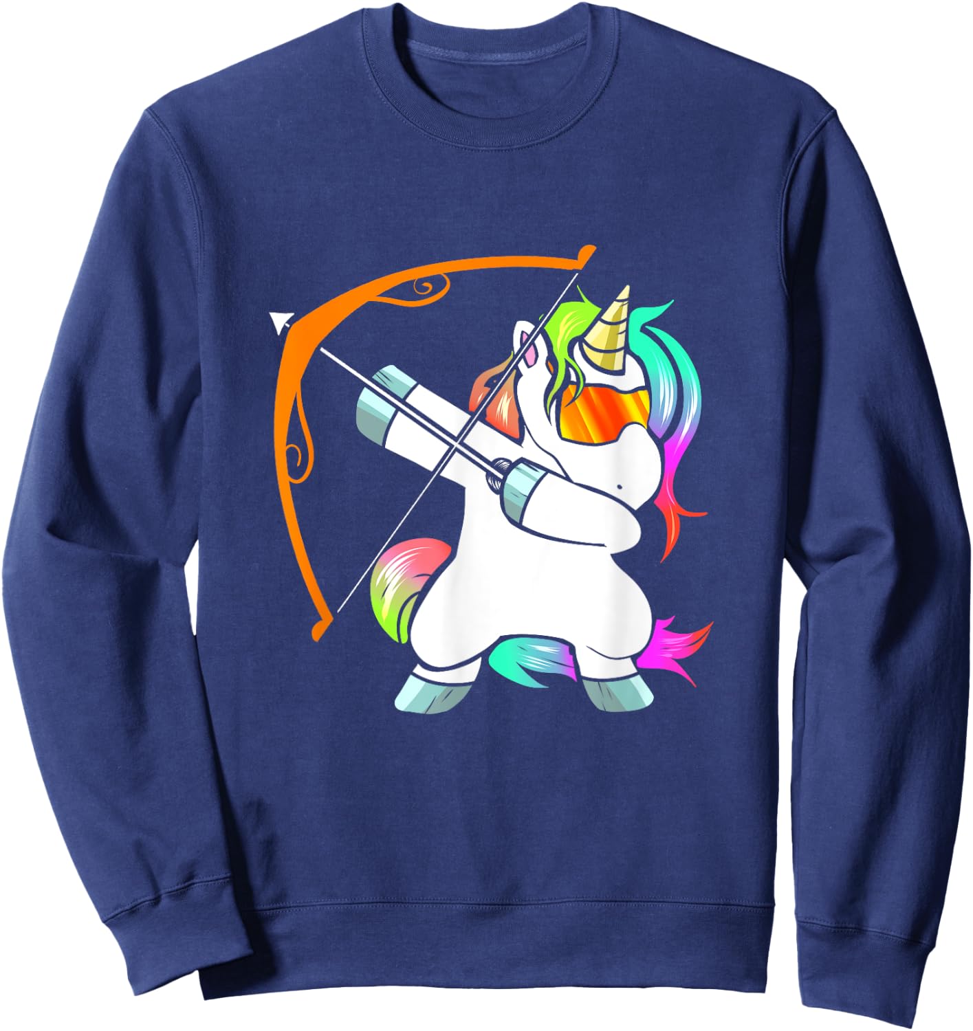 Archery Unicorn for Kids Archer with Bow and Arrow Kid Sweatshirt - Sweatshirt | Navy