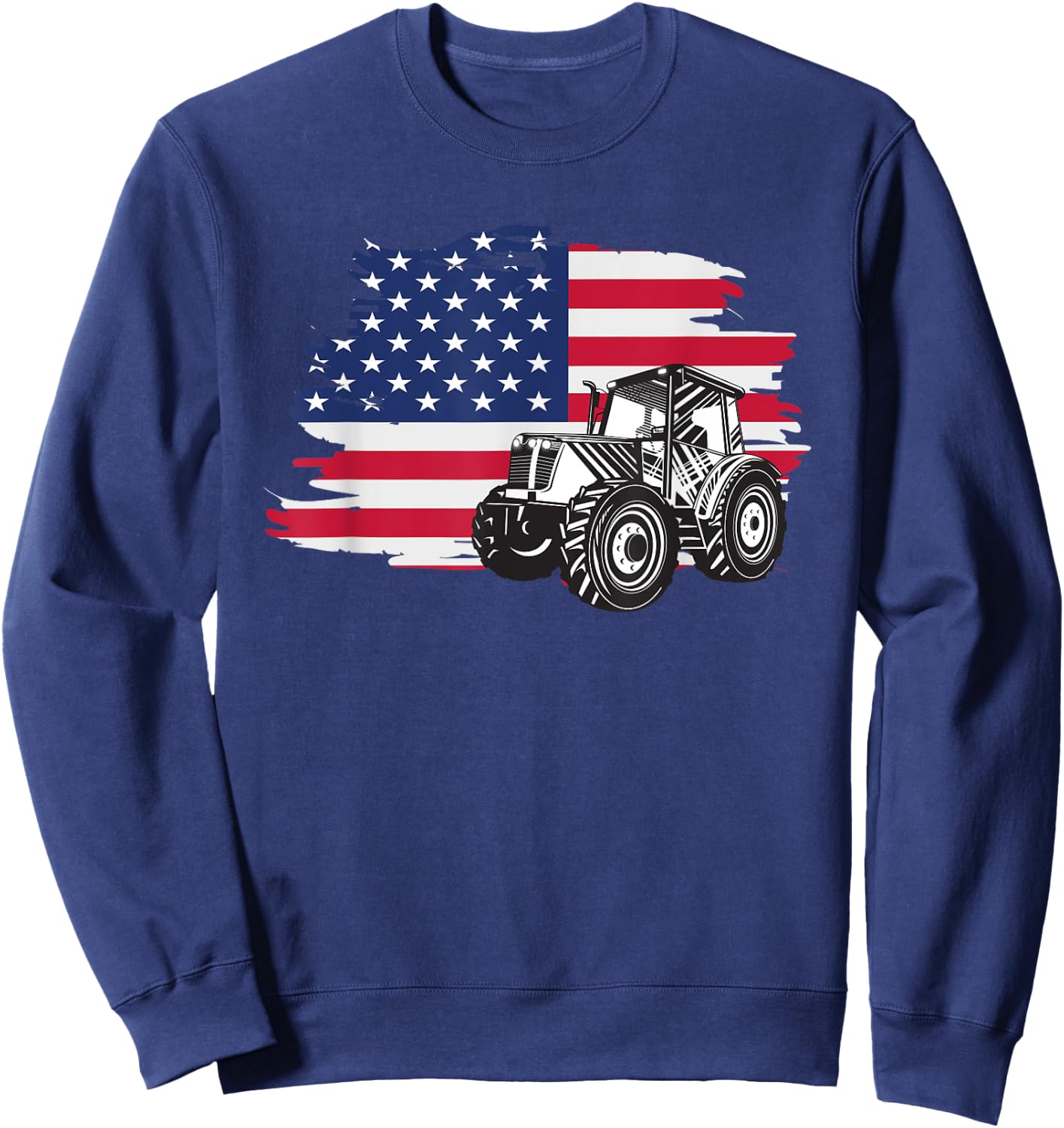 American Farmer US Flag - Farmer & Farming Gift Sweatshirt - Sweatshirt | Navy