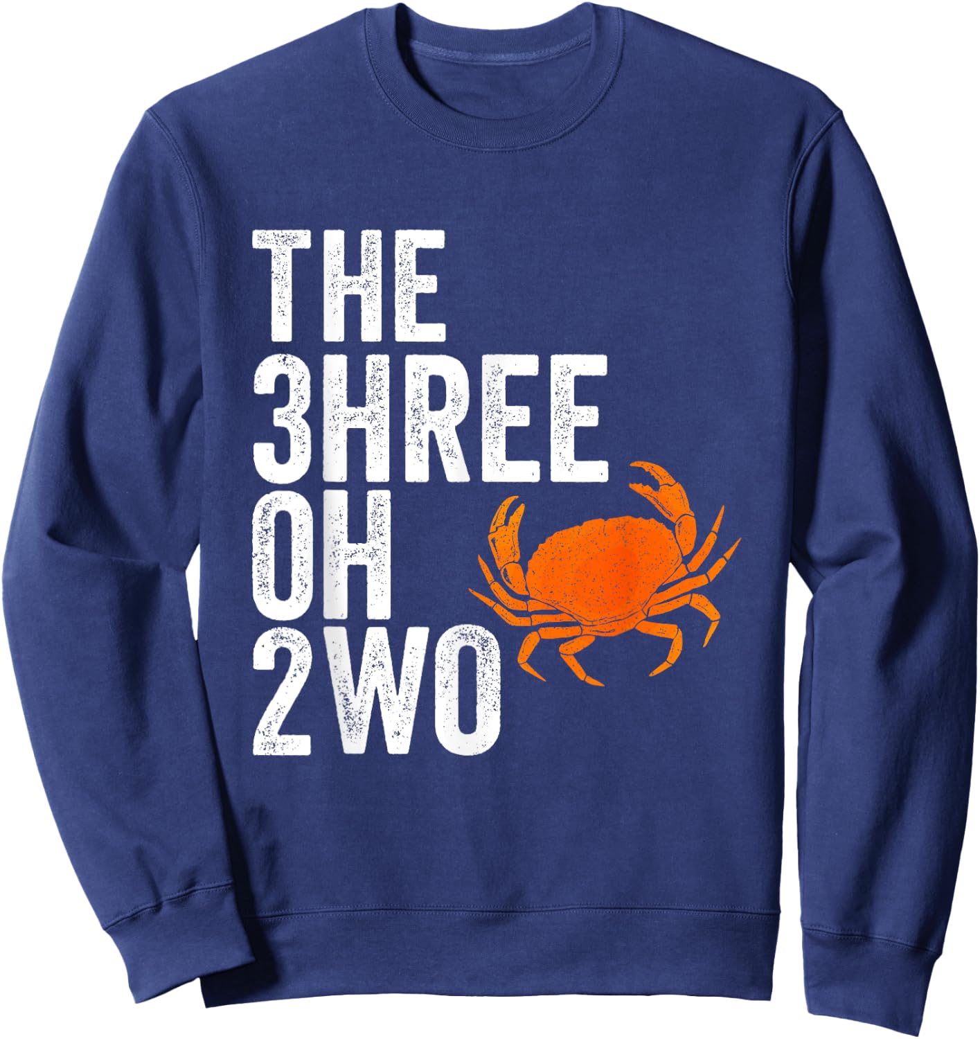 The 302 Delaware Crab Telephone Area Code Bay Crabbing Gift Sweatshirt - Sweatshirt | Navy