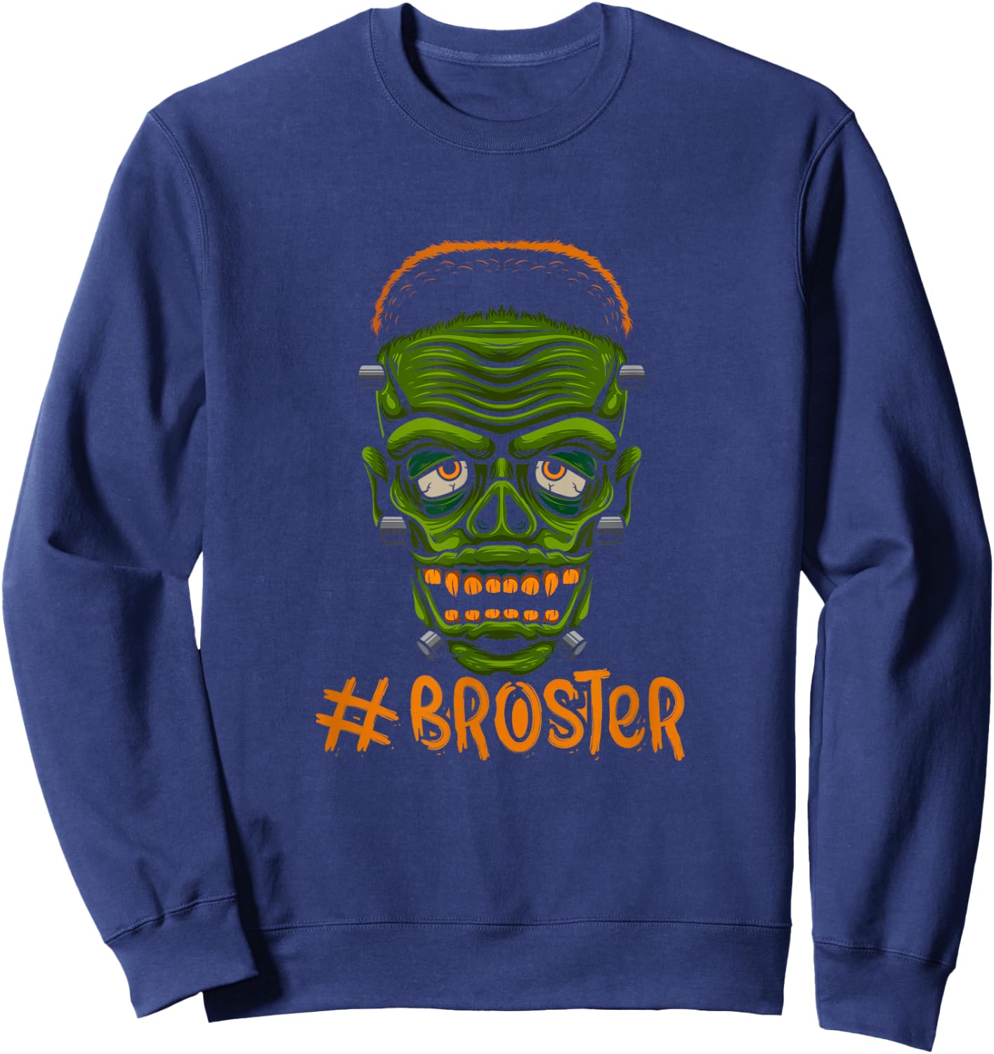 Monster Skull Broster Brother Halloween Costume Zombie Sweatshirt - Sweatshirt | Navy