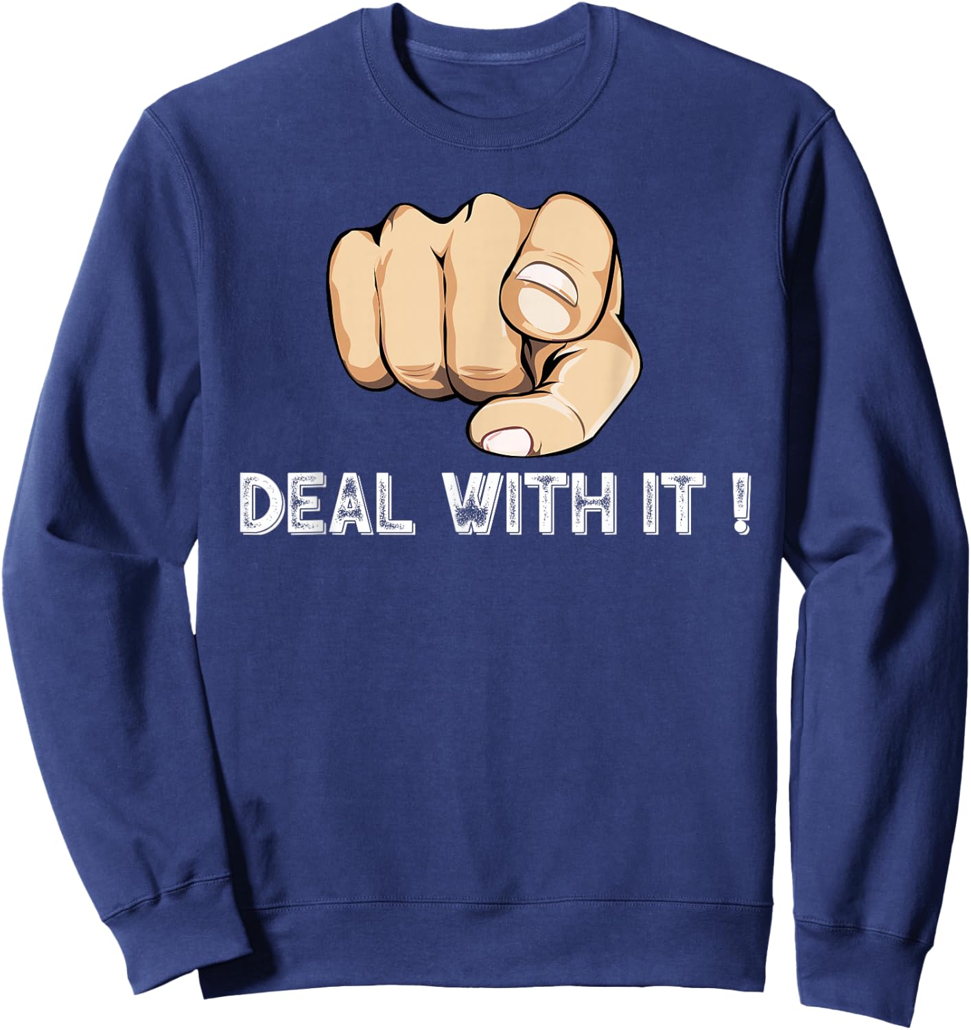Pointing Finger to You Signal Sarcasm Sweatshirt - Sweatshirt | Navy