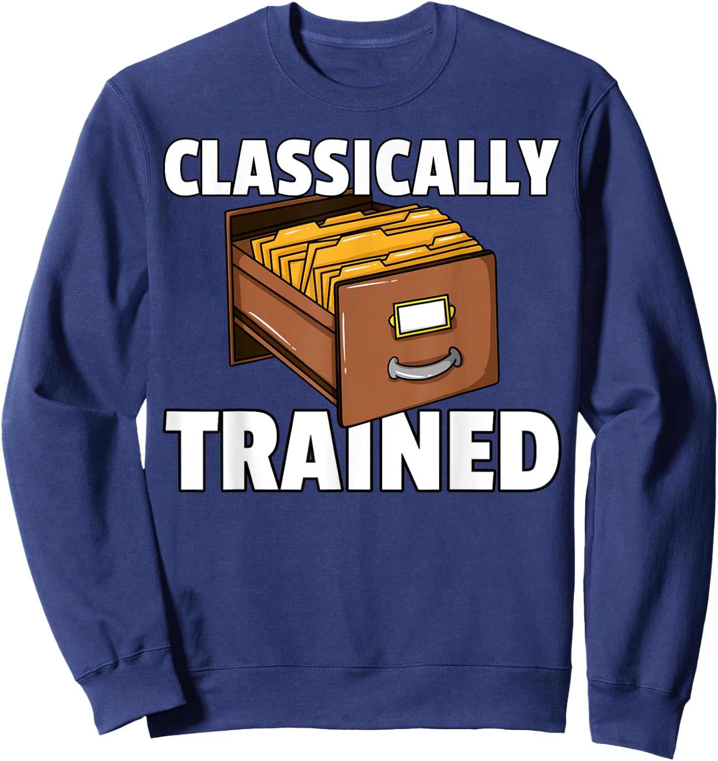 Card Catalog Library For Librarian Sweatshirt - Sweatshirt | Navy