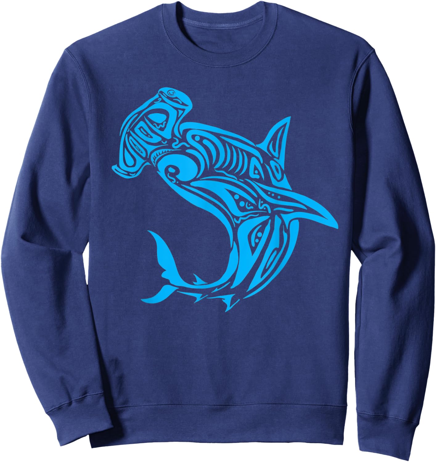 Tribal Shark Shirt - Maori Shirt - Hawaiian Tribal Sweatshirt - Sweatshirt | Navy