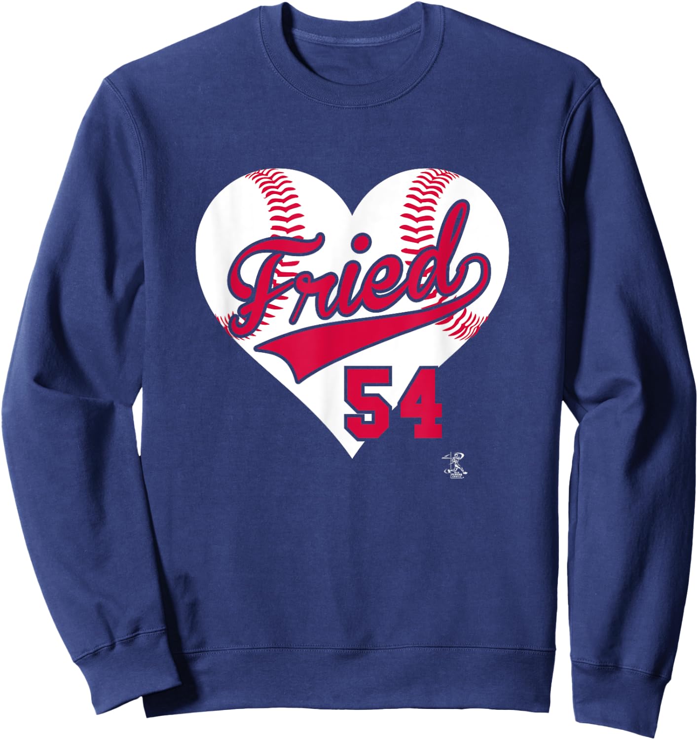 Max Fried Baseball Heart Gameday Sweatshirt - Sweatshirt | Navy