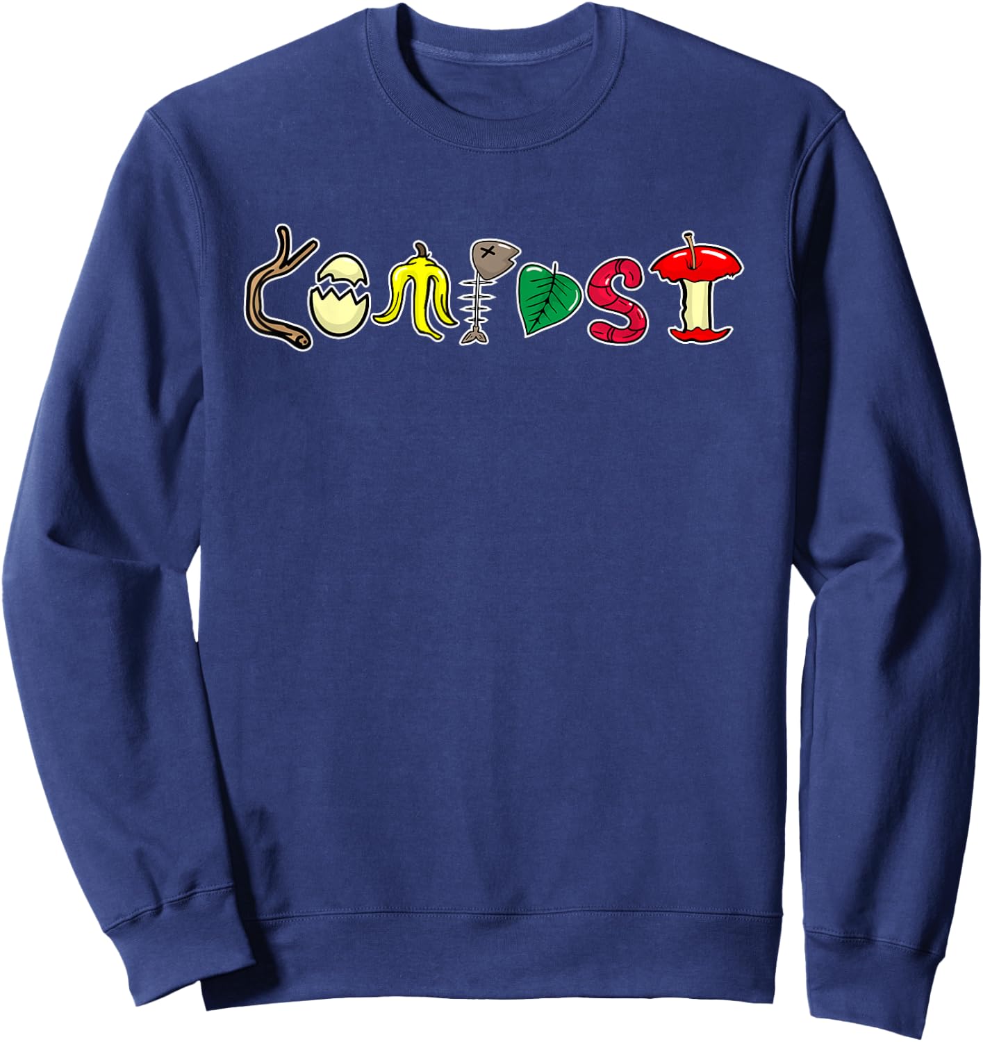 Composting Recycling Earth Day Compost Recycle Sweatshirt - Sweatshirt | Navy