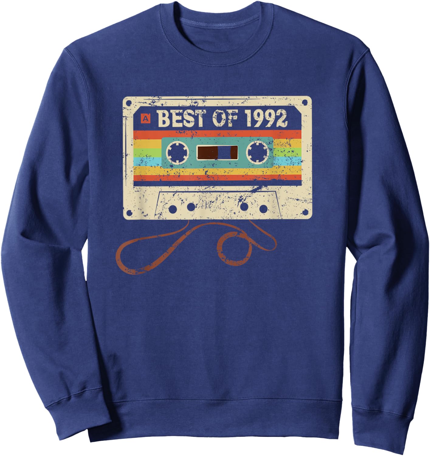 Best of 1992 Vintage 33 Year Old Men Women 33rd Birthday Sweatshirt - Sweatshirt | Navy