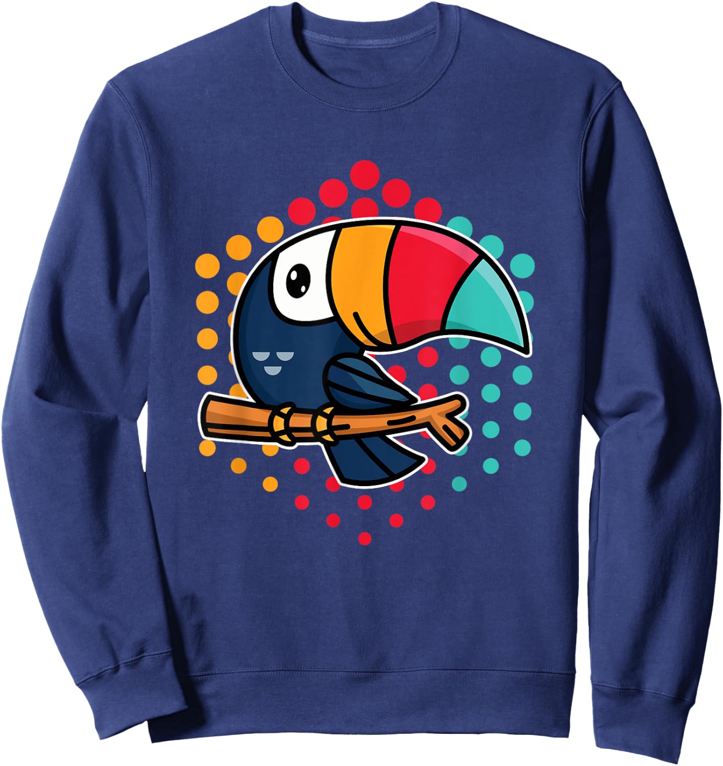 Tropical Bird Cute Toucan Sweatshirt - Sweatshirt | Navy