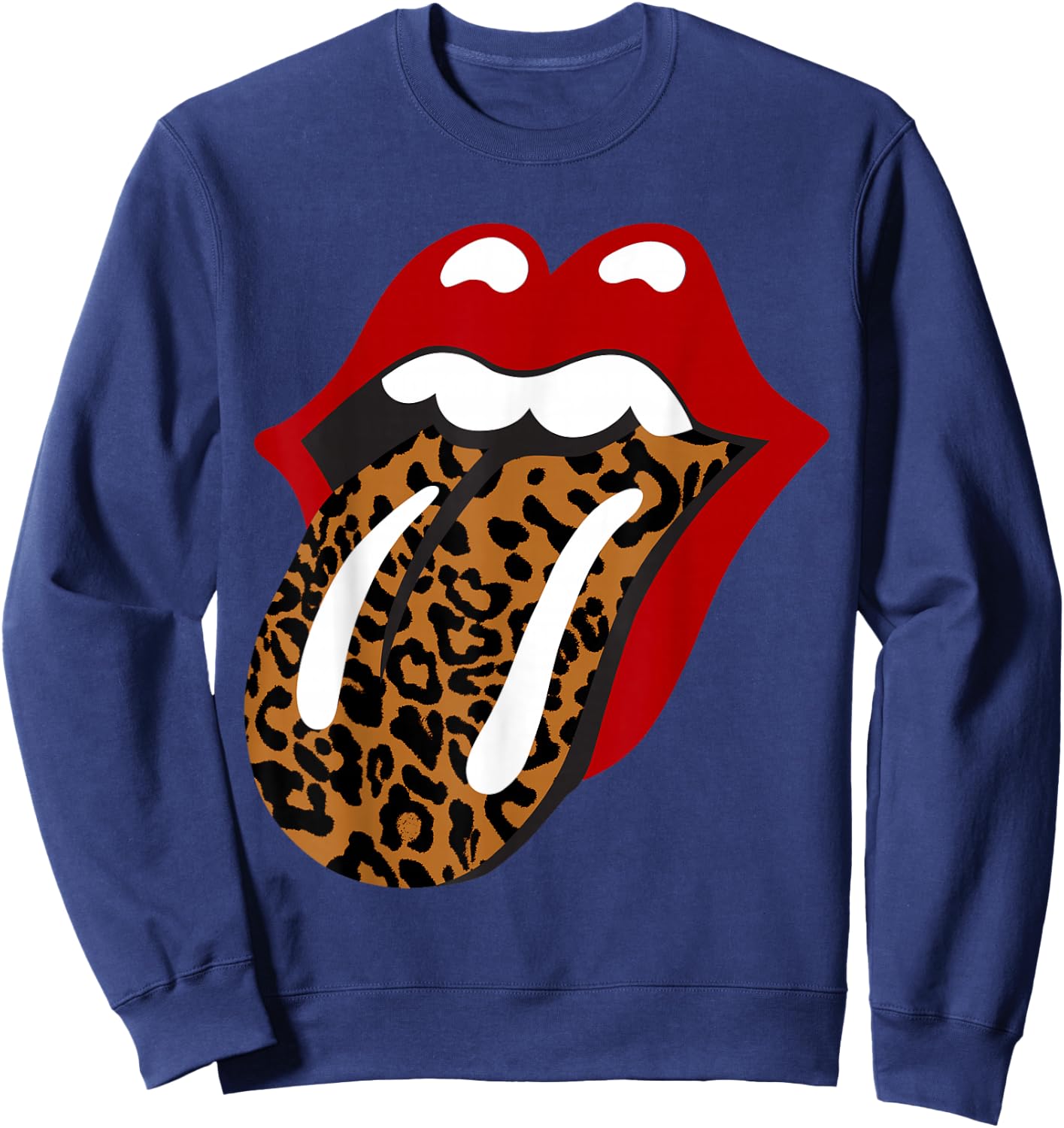 Rolling Stones Classic Leopard Tongue Sweatshirt - Sweatshirt | Navy