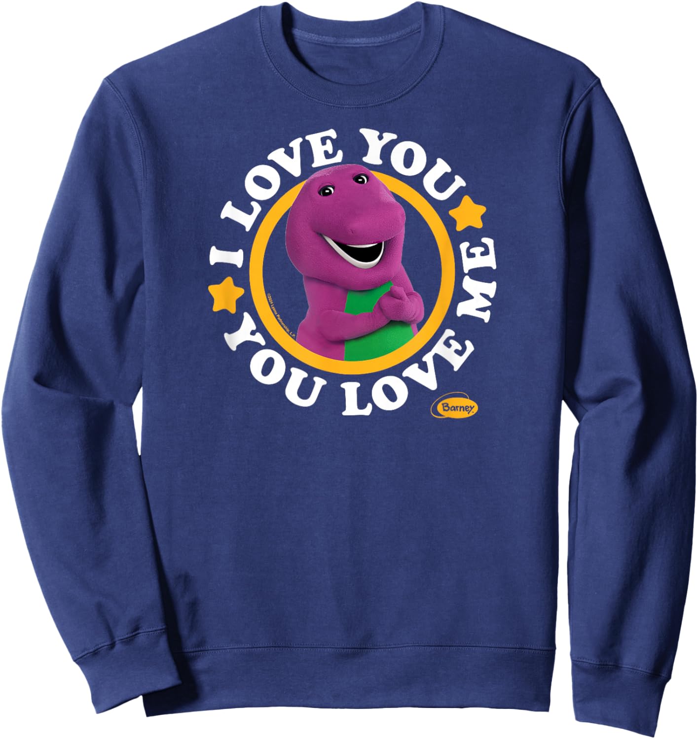 Barney - I Love You You Love Me Song Purple Dinosaur Sweatshirt - Sweatshirt | Navy