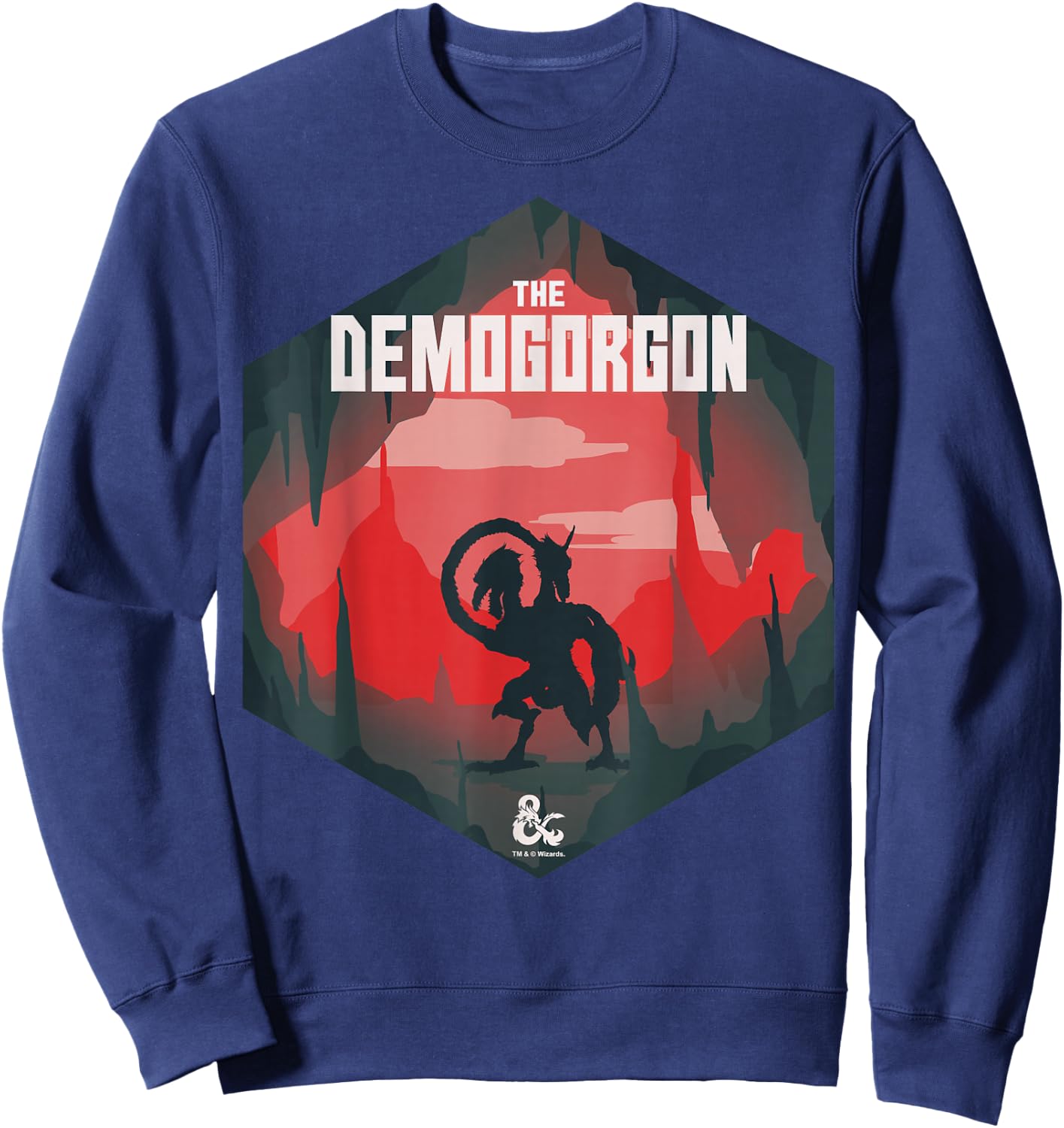Dungeons & Dragons The Demogorgon Silhouette Sweatshirt - Sweatshirt | Navy