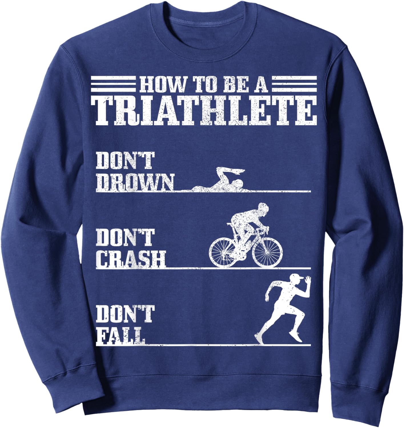 Triathlon Sport Funny Triathlete Gift Sweatshirt - Sweatshirt | Navy