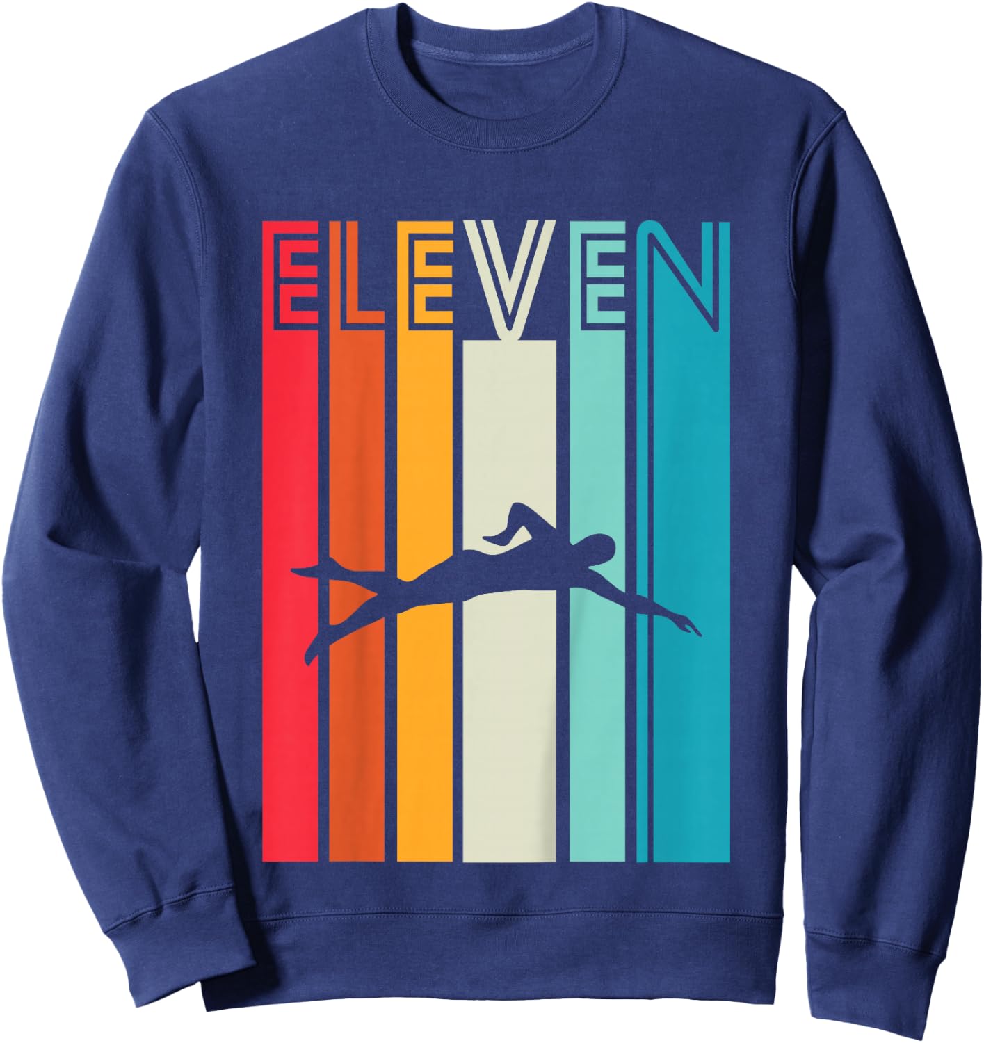 Kids 11. Birthday Gift Swimmer Funny Swimming for Boys Men Sweatshirt - Sweatshirt | Navy