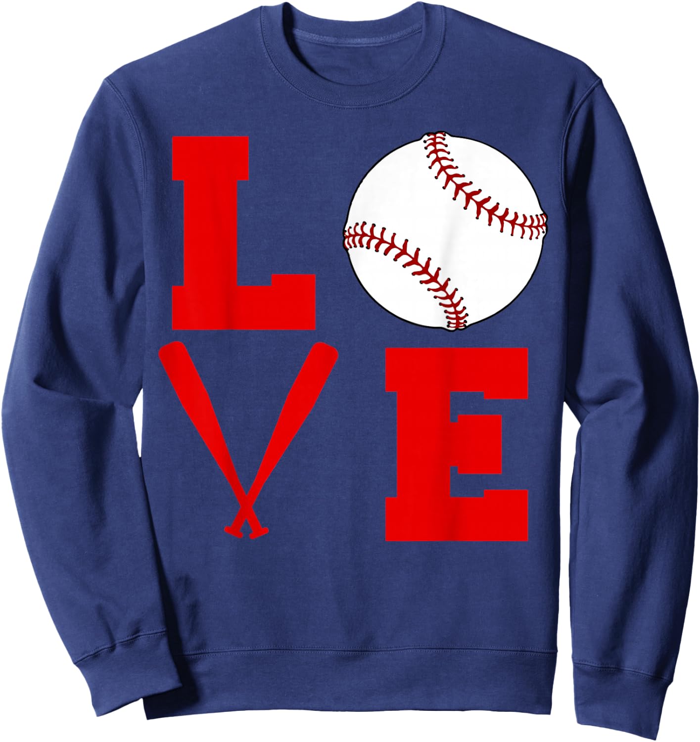I Love Baseball Sweatshirt - Sweatshirt | Navy