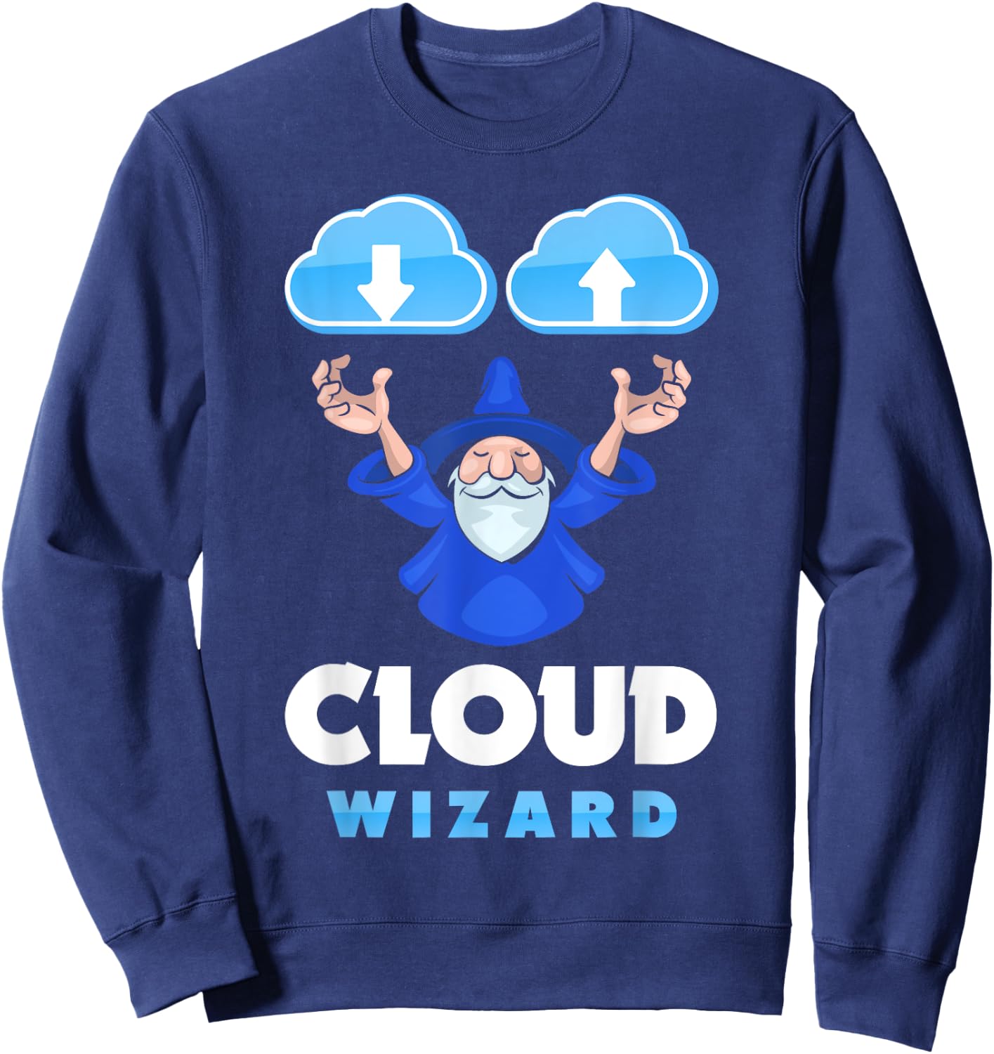 DevOps Engineer Cloud Computing Cloud Wizard Funny Sweatshirt - Sweatshirt | Navy