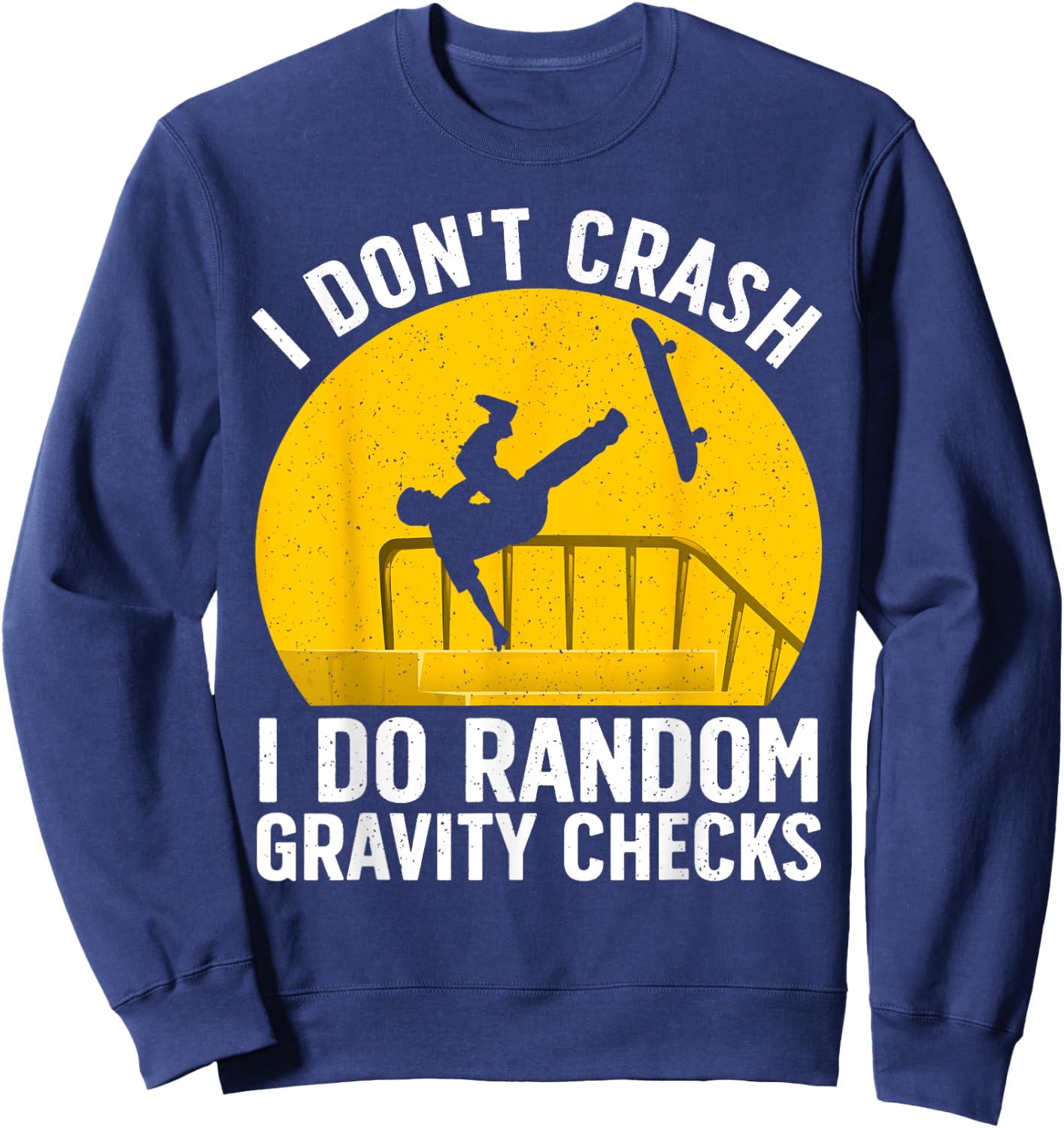 Cool Skateboard Art Women Skateboarder Skate Board Sweatshirt - Sweatshirt | Navy