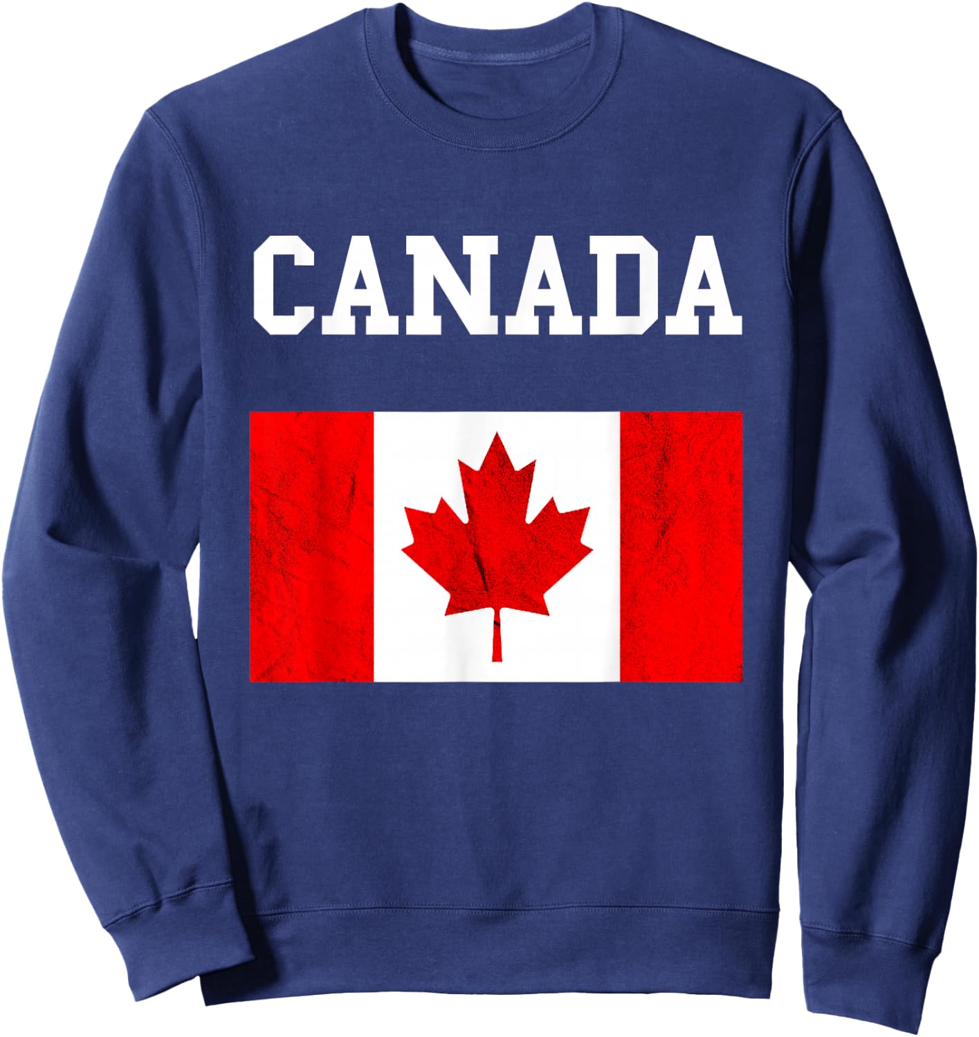 Canadian Flag Maple Leaf Canadian Flag Sweatshirt - Sweatshirt | Navy