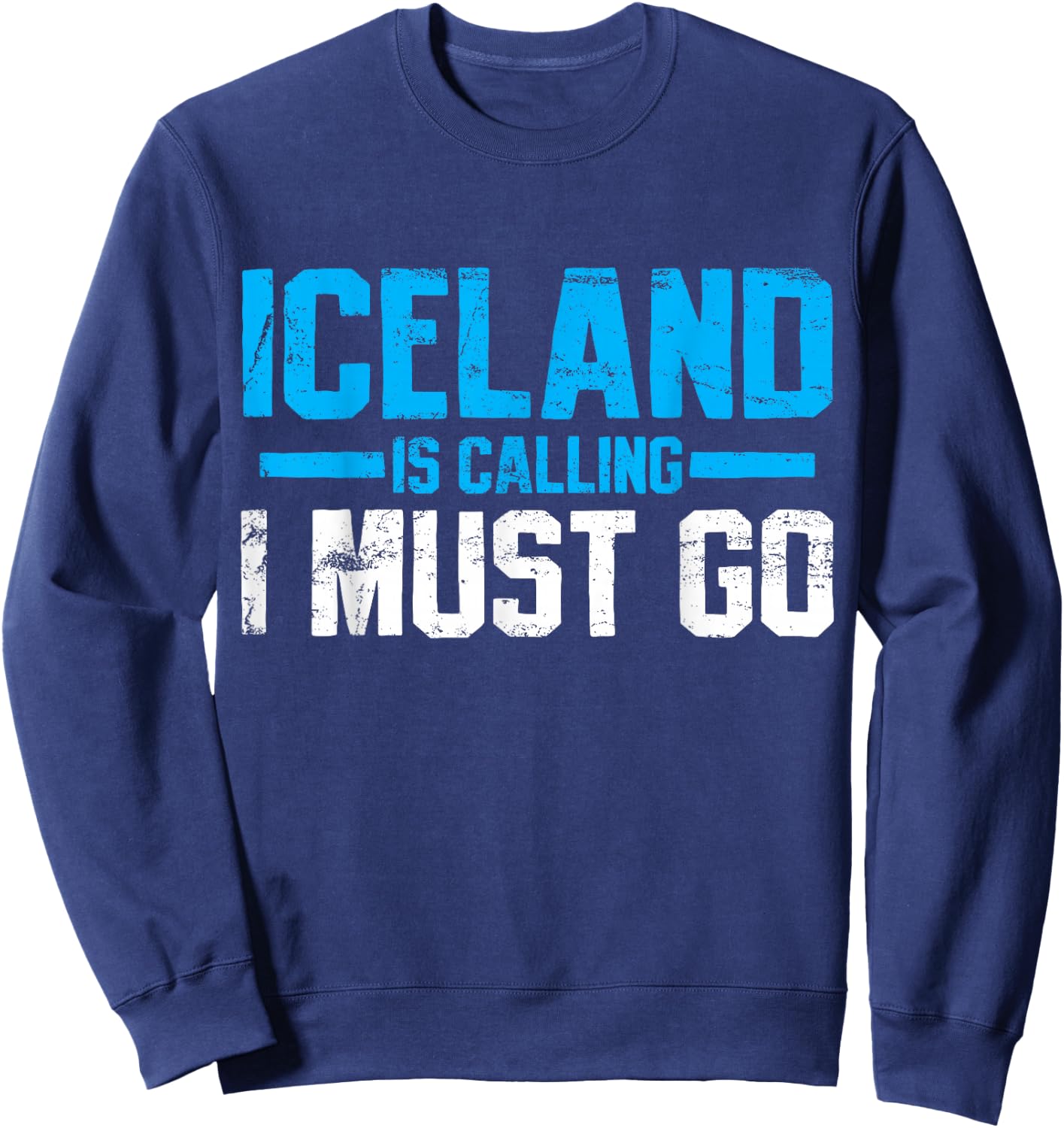 Iceland Icelandic Travel Souvenir Funny Vintage Gift Sweatshirt - Sweatshirt | Navy