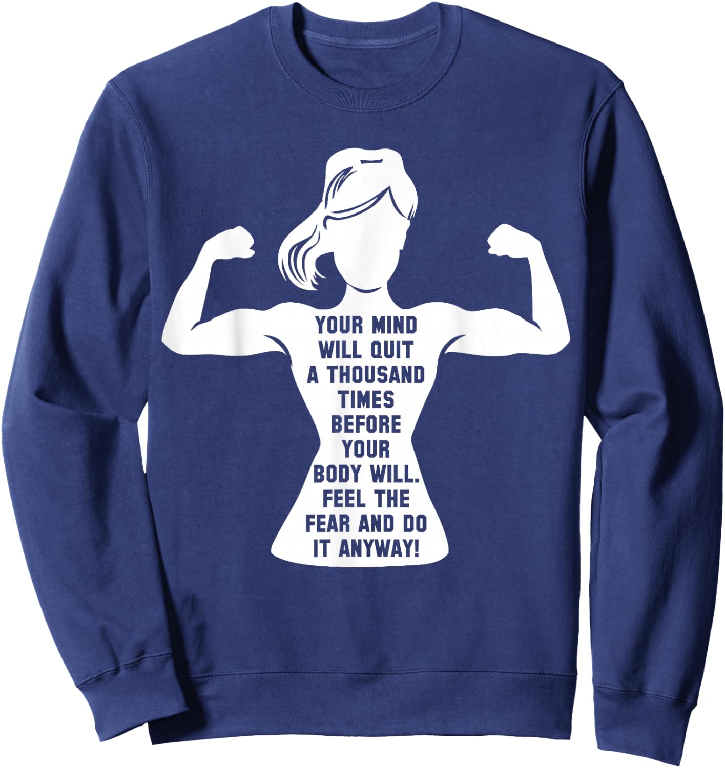Women Gym Motivation Workout Motivational Fitness Lover Gift Small Sweatshirt - Sweatshirt | Navy