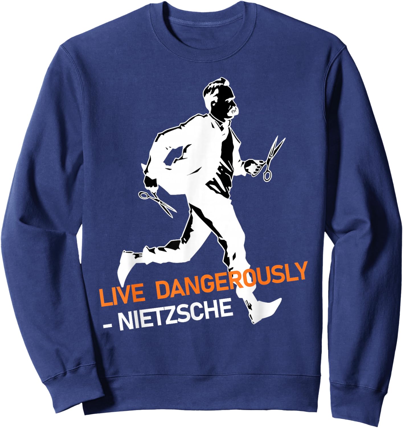 Friedrich Nietzsche Philosophy German Philosopher Sweatshirt - Sweatshirt | Navy