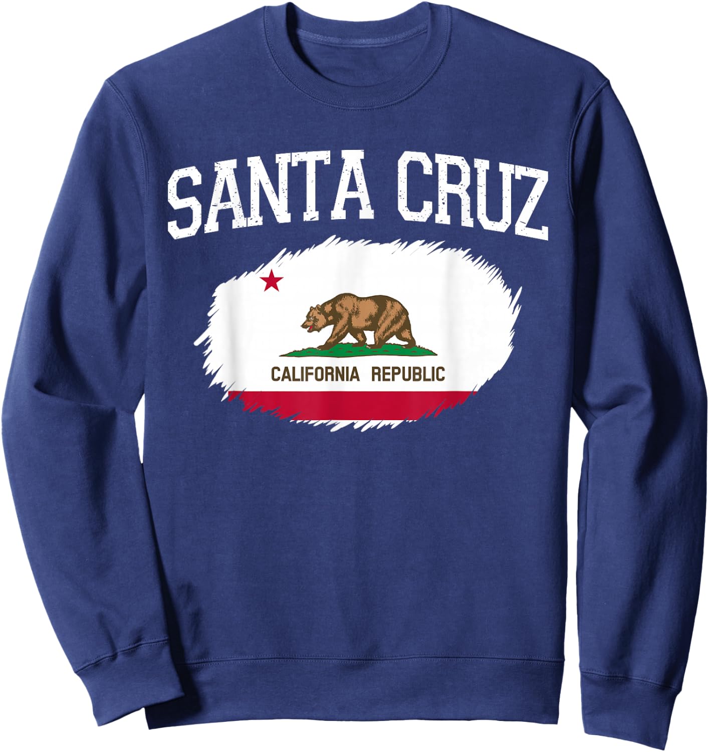 SANTA CRUZ CA CALIFORNIA Flag Vintage USA Sports Men Women Sweatshirt - Sweatshirt | Navy