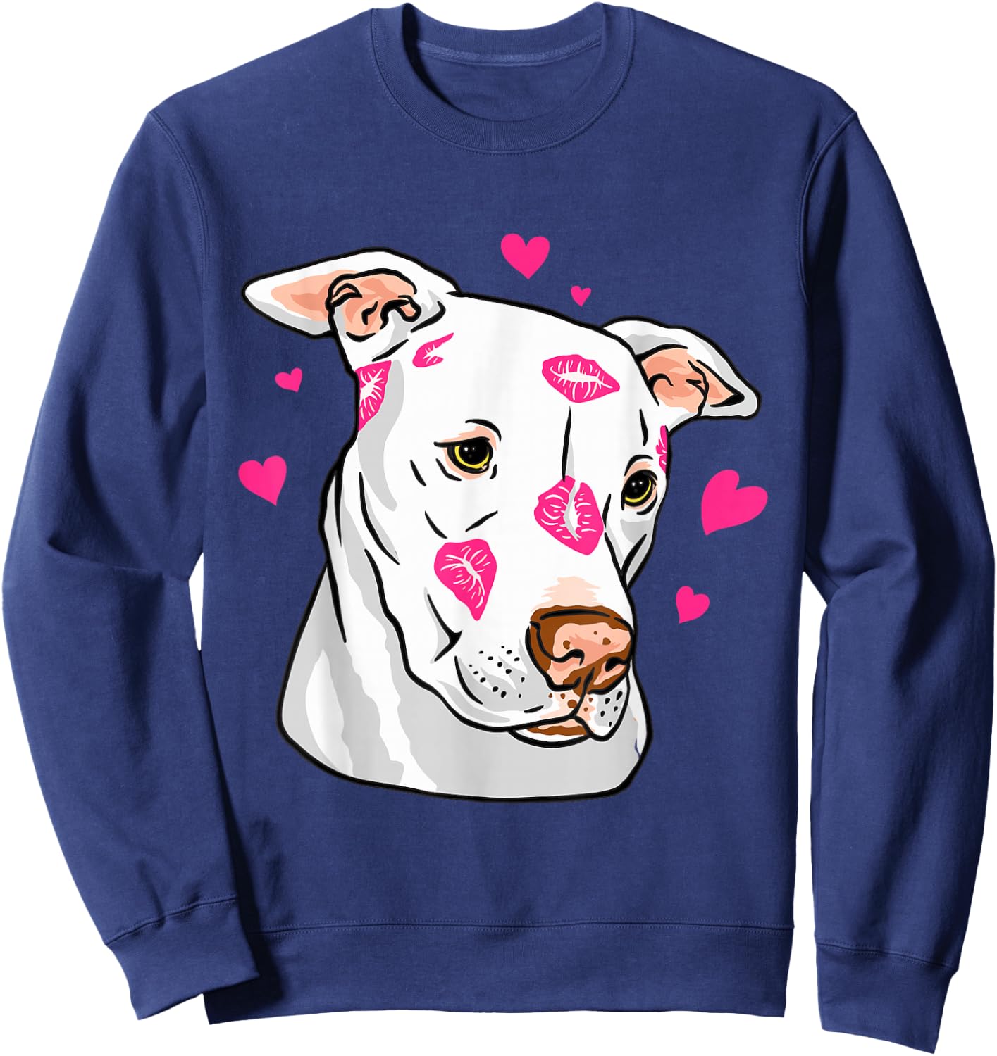 Pitbull Love Design Pitbull Moms Dads Sweatshirt - Sweatshirt | Navy