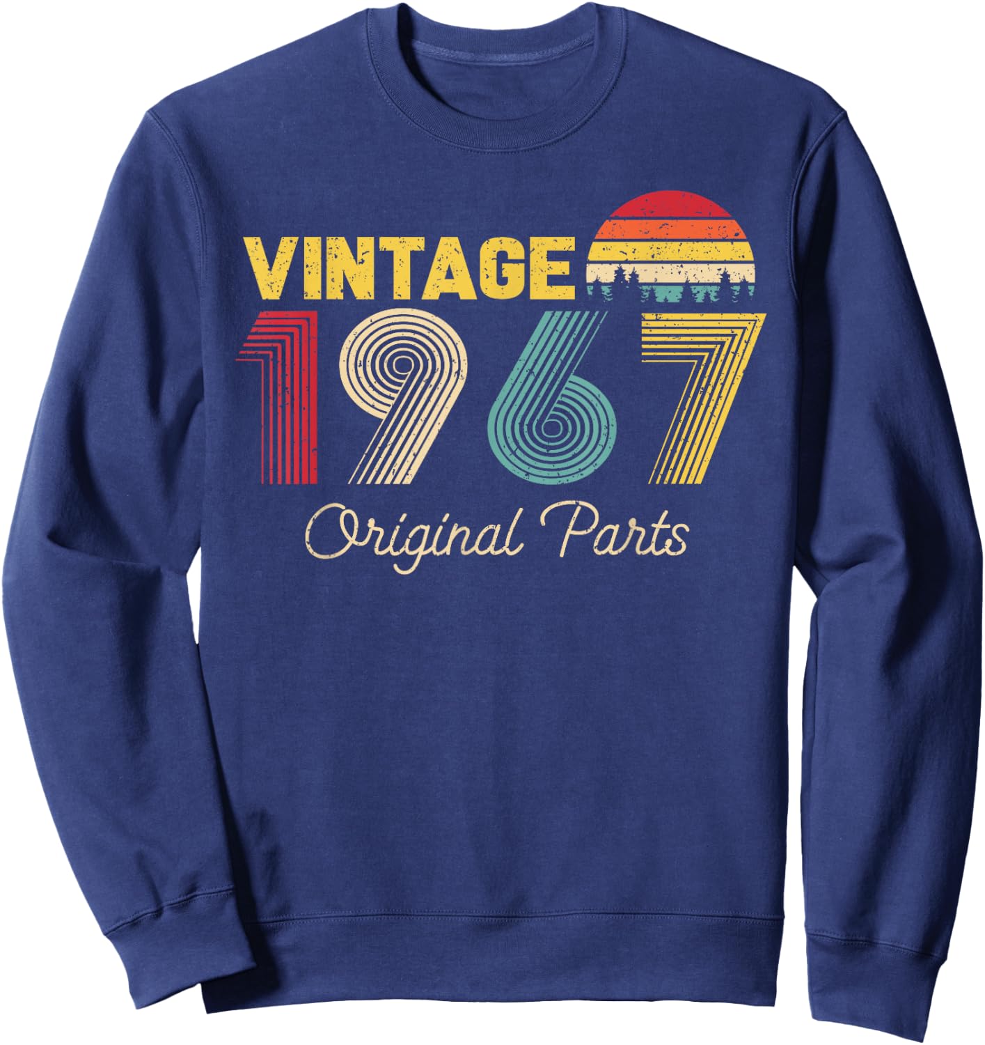 Vintage Original Parts 1967 Cool Men and Women 58th Bday Sweatshirt - Sweatshirt | Navy