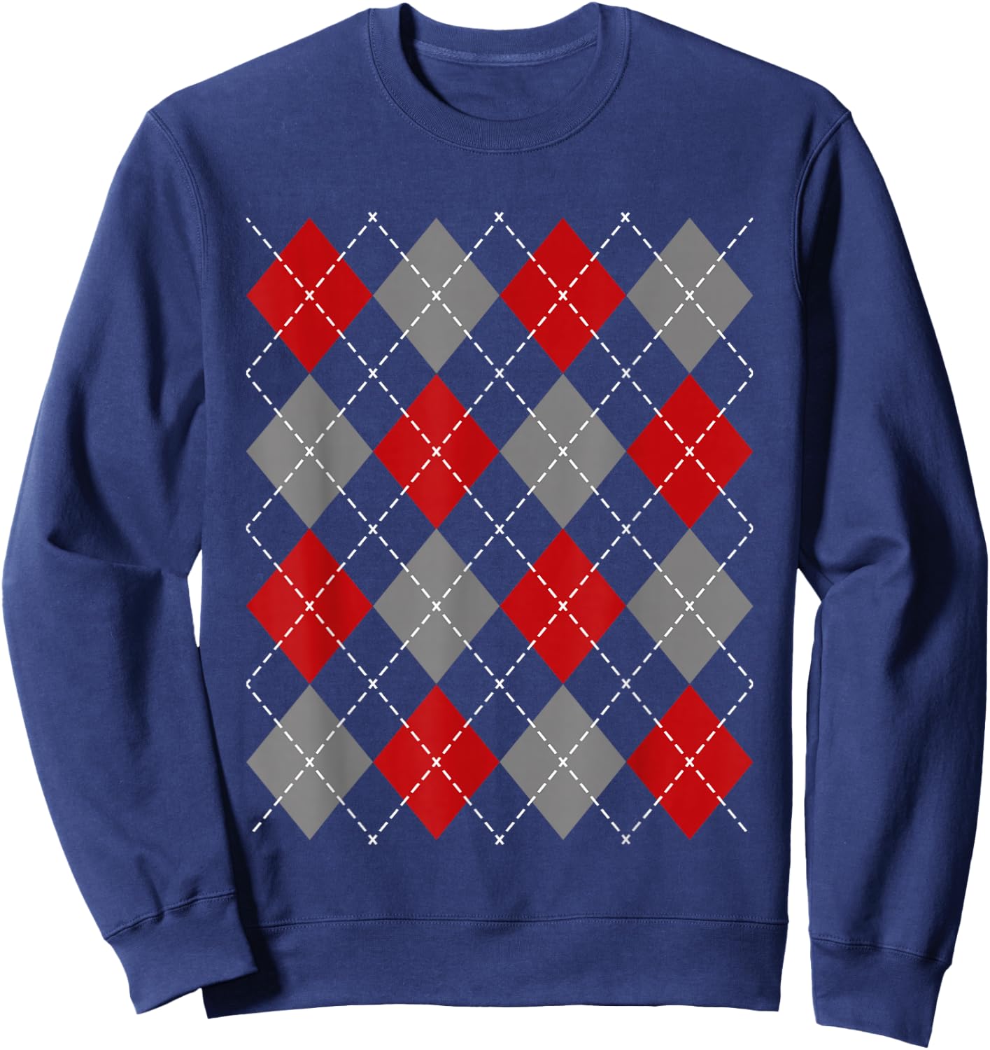 Argyle 1950s Sock Hop Women Men Vintage 50s Rockabilly 60s Sweatshirt - Sweatshirt | Navy