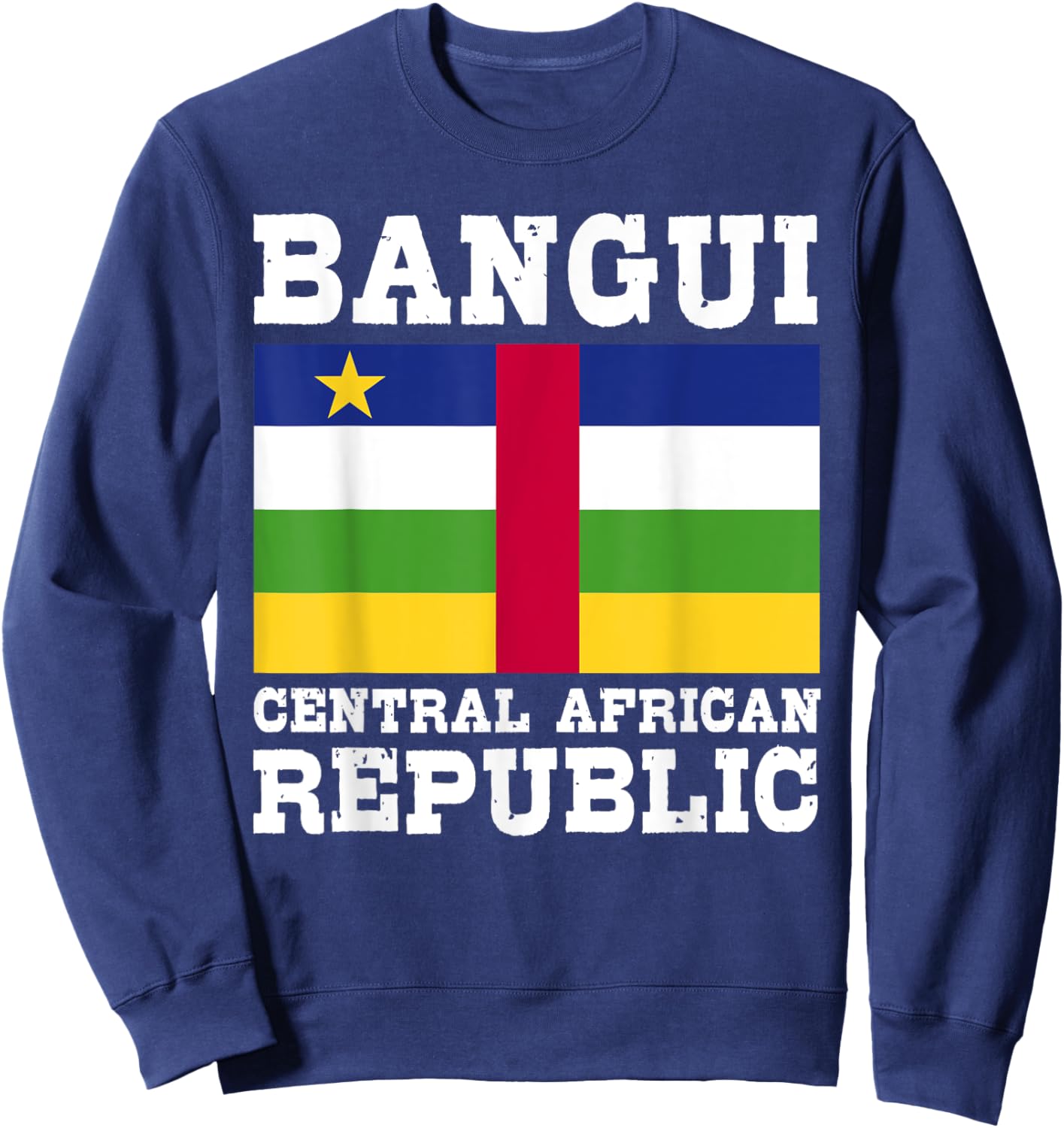 Bangui Central African Republic Flag Wear CAR Capital Jersey Sweatshirt - Sweatshirt | Navy
