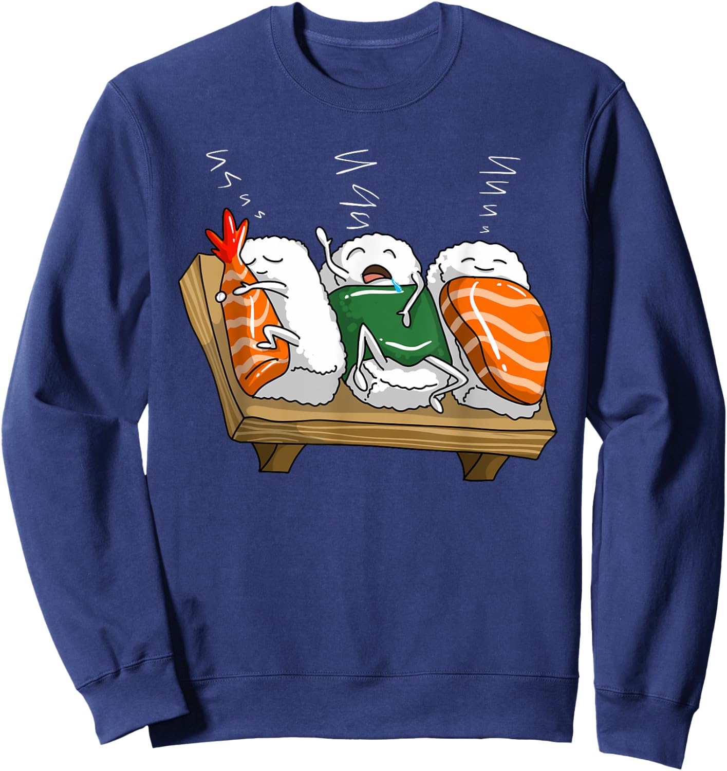 Funny Sleeping Sushi Roll Lover Party Cool Girl Sweatshirt - Sweatshirt | Navy