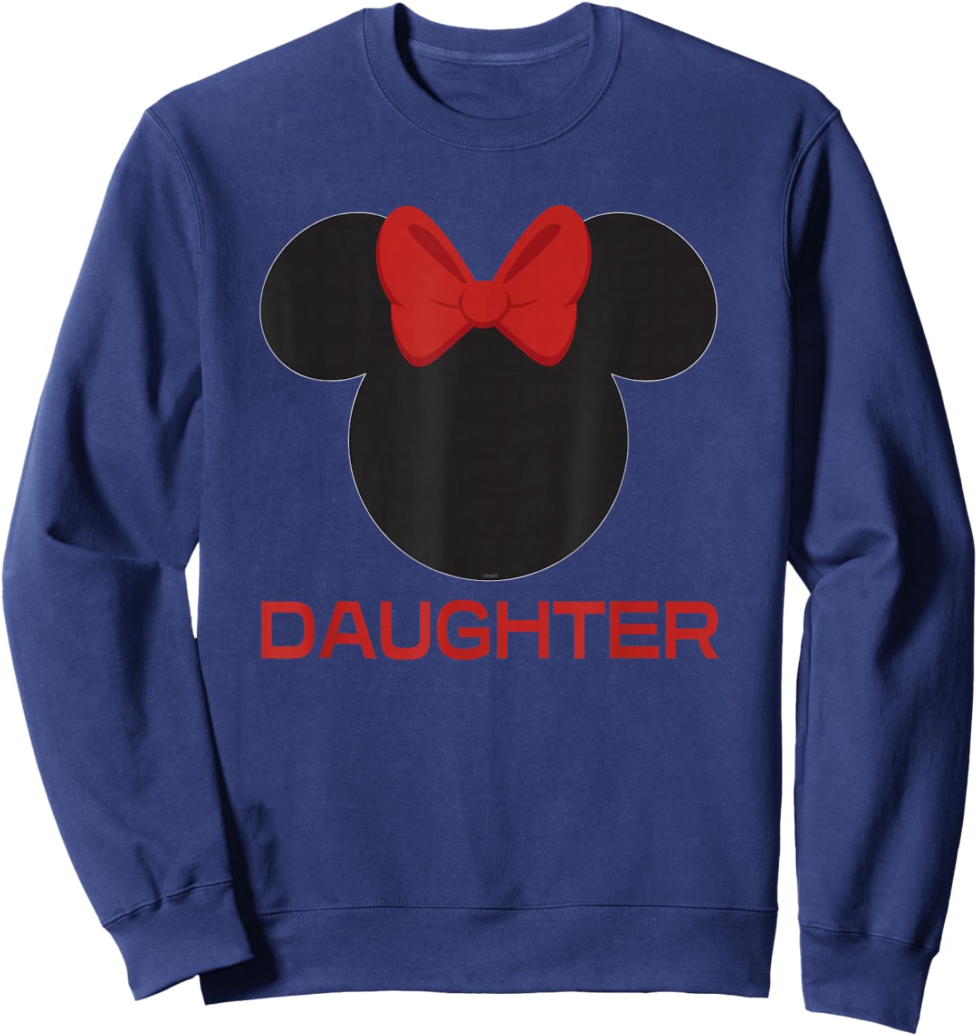 Disney Minnie Mouse Red Bow Icon Daughter Family Sweatshirt - Sweatshirt | Navy