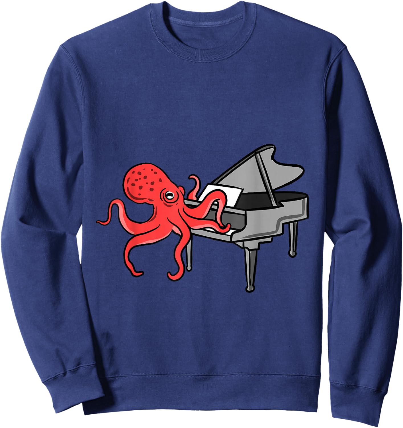 Octopus Playing Piano Sweatshirt - Sweatshirt | Navy