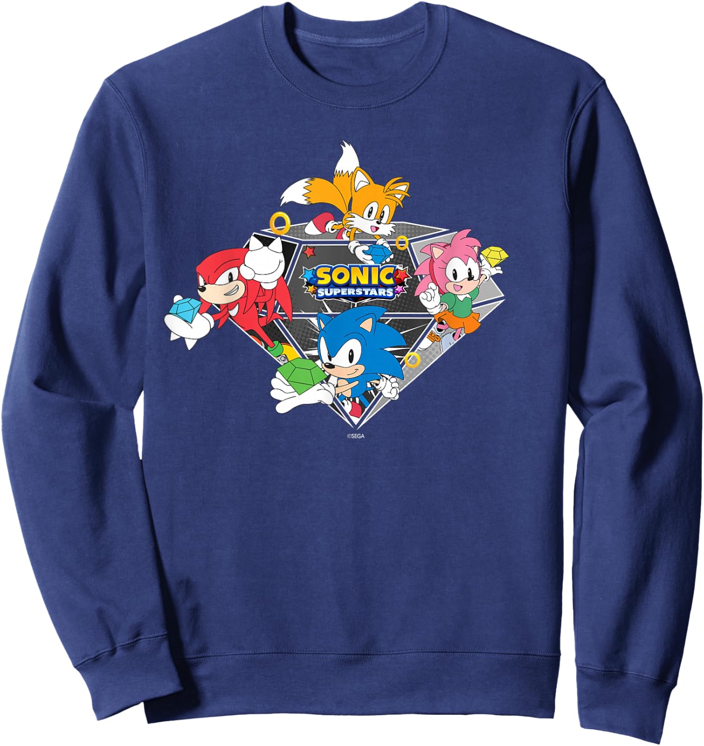 Sonic The Hedgehog, Sonic Superstars - Emerald Club Sweatshirt - Sweatshirt | Navy
