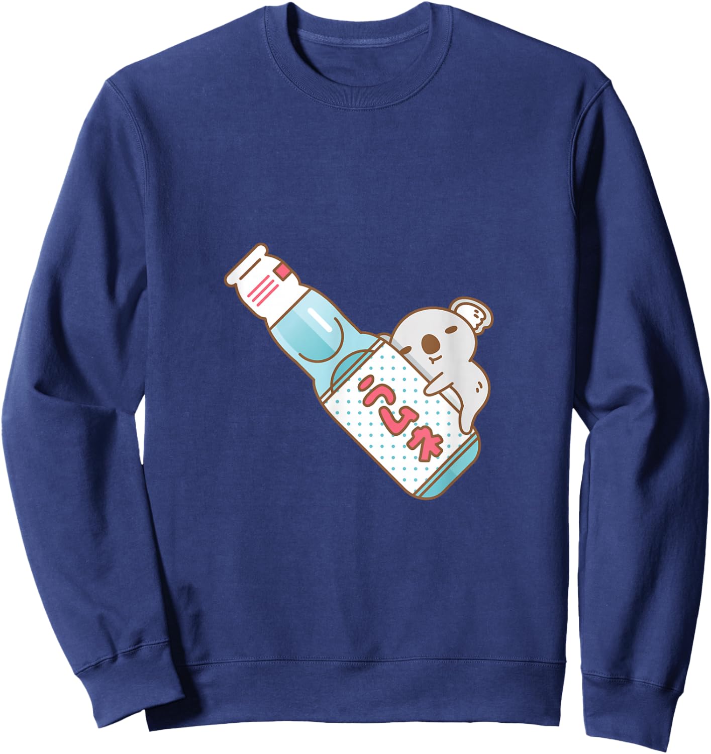 Baby Koala with Ramune japanese soda in Blue Sweatshirt - Sweatshirt | Navy