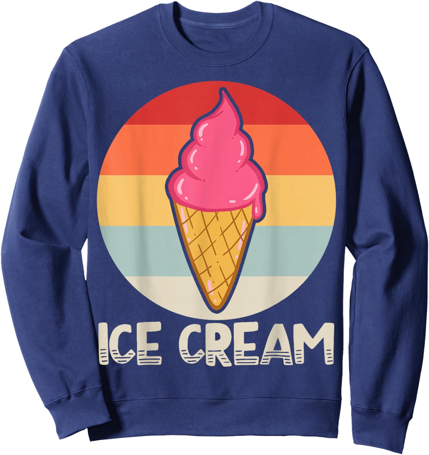 Ice Cream Retro Sweatshirt - Sweatshirt | Navy