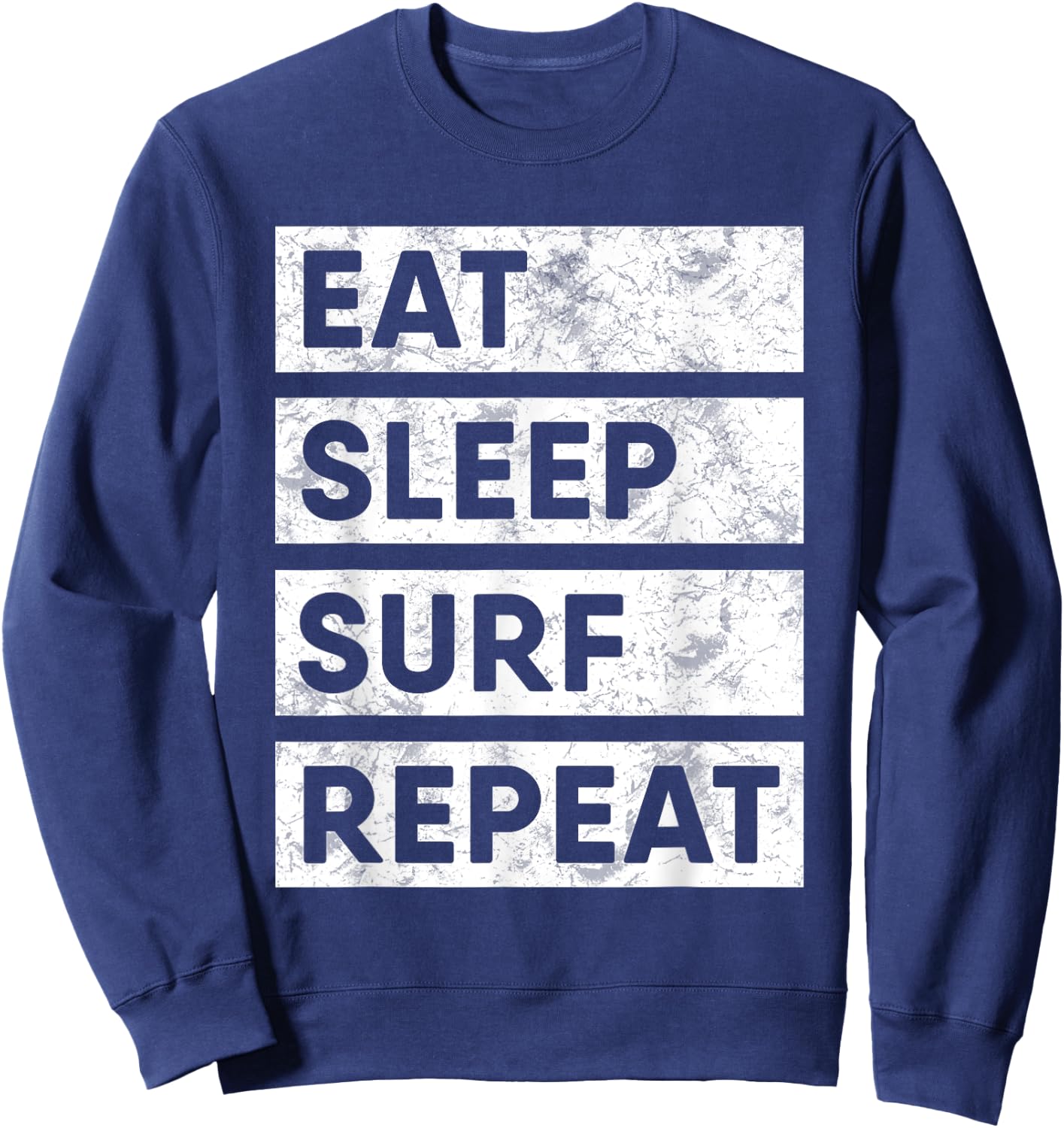 Surfing Eat Sleep Surf Repeat Surfer Sweatshirt - Sweatshirt | Navy