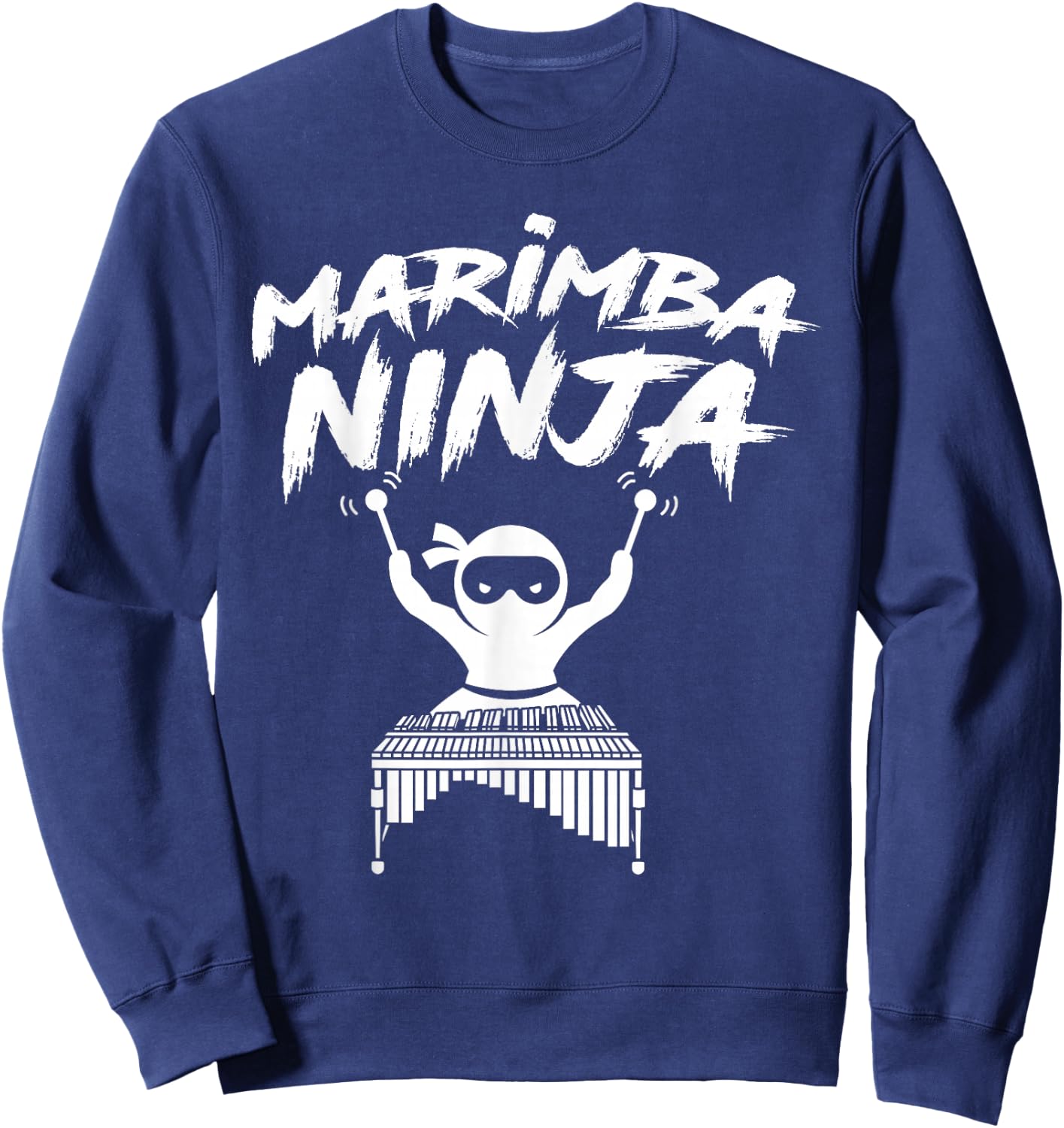 Marimba Ninja Funny Marching Band Percussion Gift Men Boys Sweatshirt - Sweatshirt | Navy