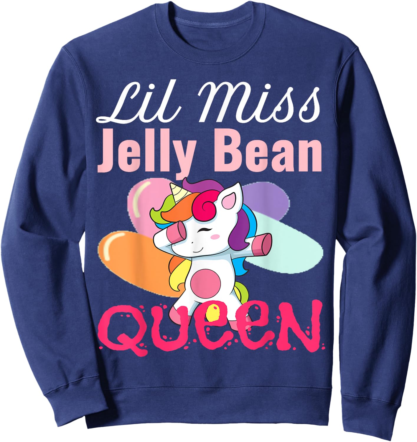 Easter Shirt for Girls Youth Kids Jelly Bean Funny Gift Sweatshirt - Sweatshirt | Navy